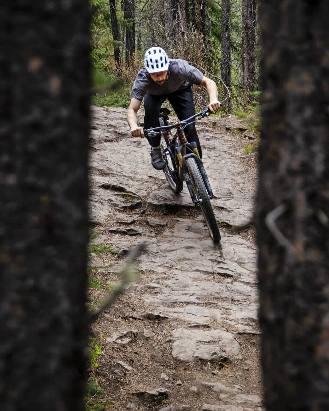 @adventuredean with the selfie, riding Canmore's slabs. 
.
#norcobikes #mtb #enduro #mountainbiking #shred #norcosight #homeontherange #tropicalgirls #29er #29weekspregnant @norcobicycles #mtbike #downhill #downhillbike #endurobike #mountainbike #mtb