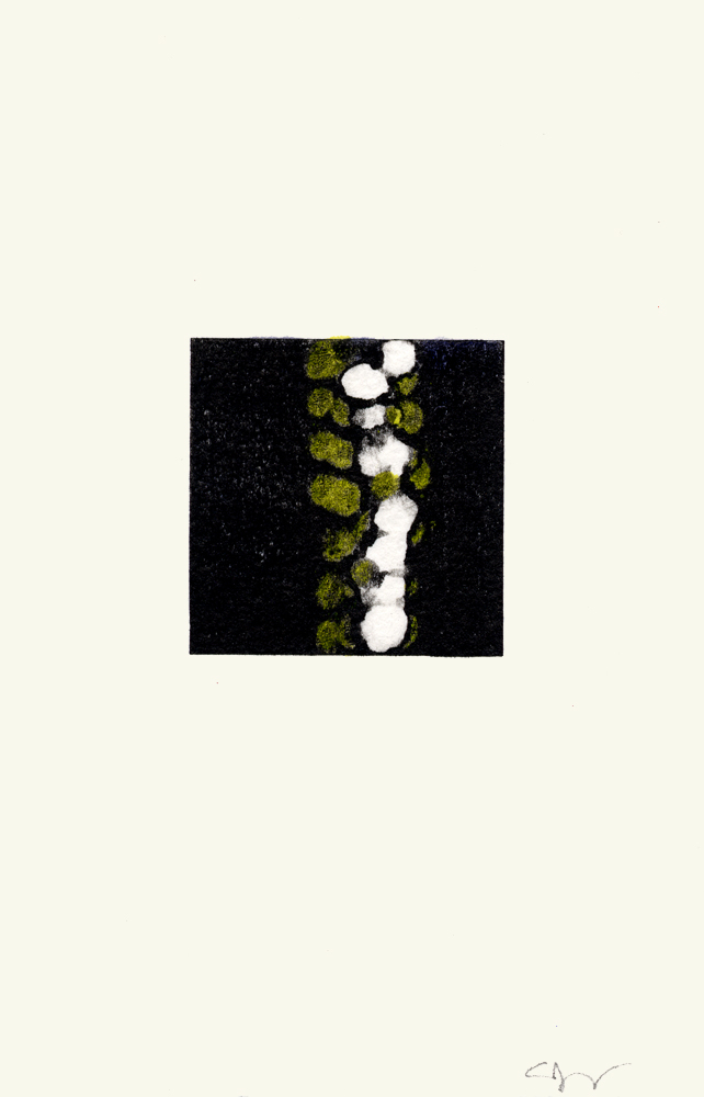 monotype hand colored with watercolor 1.5" x 1.5" (image area)