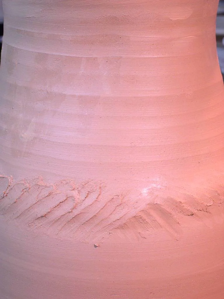 Then I make the opposite move with the weld. This "cancels out" the marks so that when the pot is turned you don't get caught in the ruts of any makes you have made.