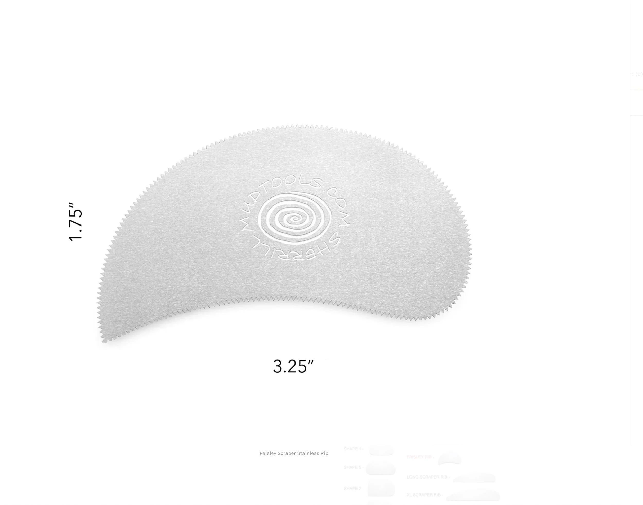 Mudtools P-24 Paisley Scraper Stainless Rib
