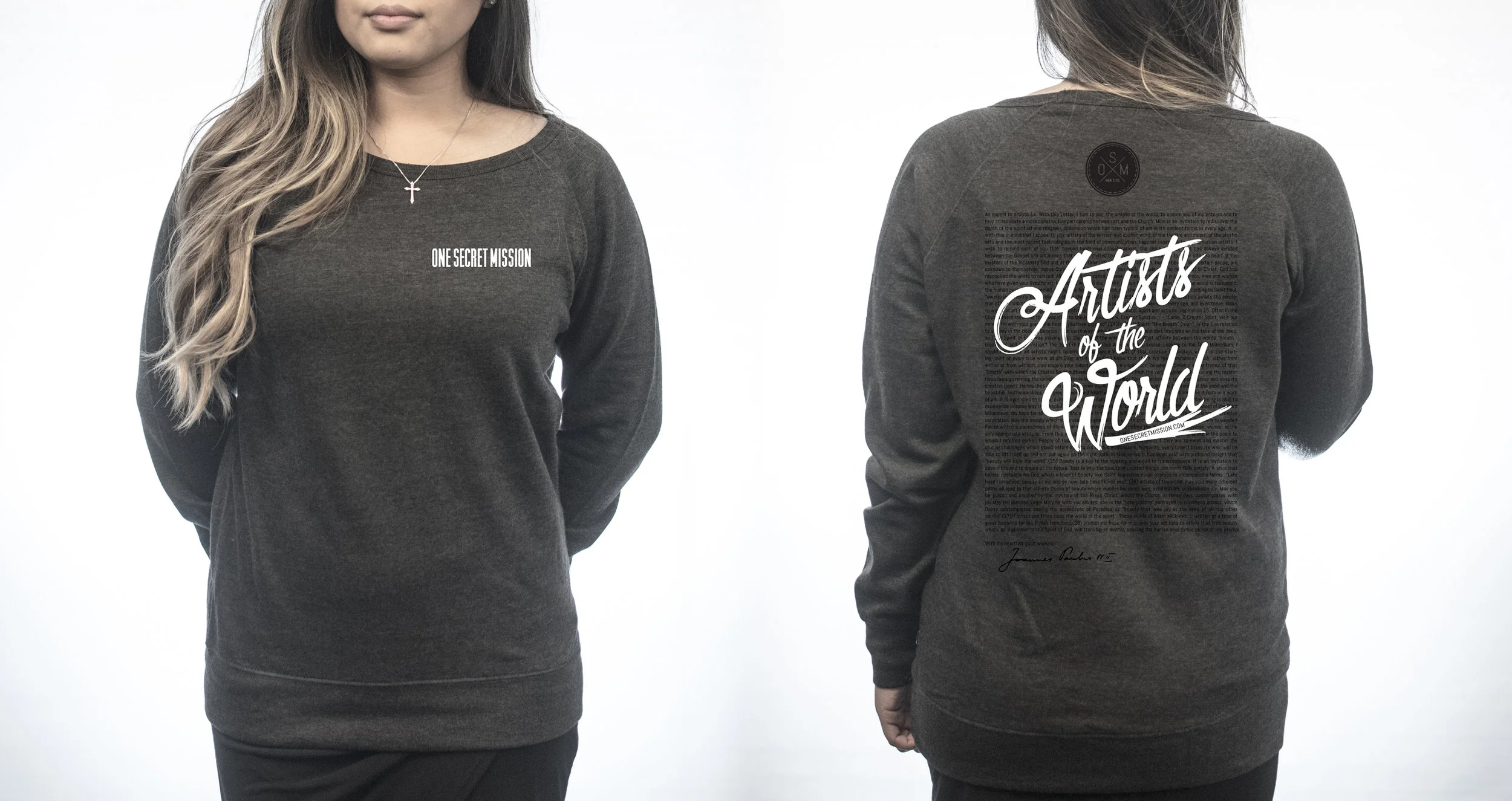 WOMENS Charcoal Heather Crewneck