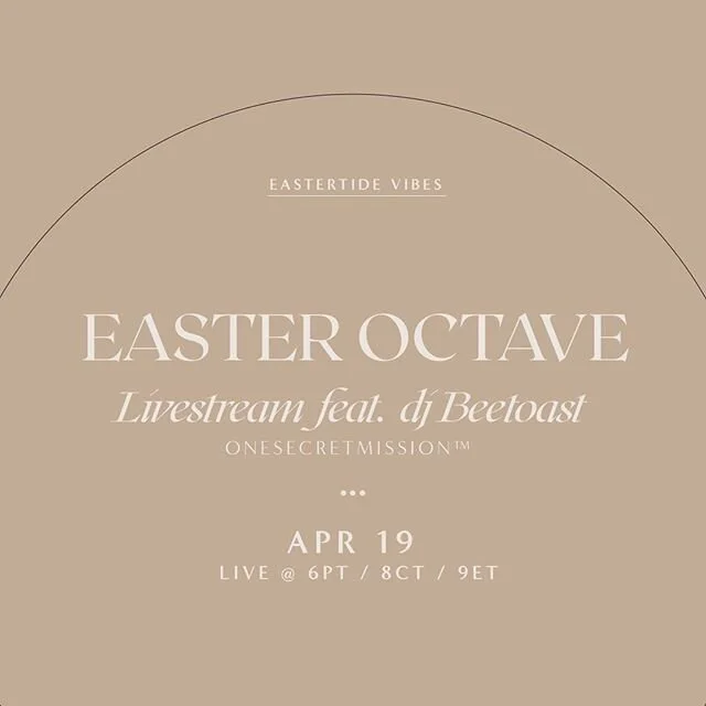 Follow @bringerofblessing 
Eastertide Vibes! Get ready for something big. Let&rsquo;s close out the Easter Octave strong with a full hour of Glorified Beats by OSM. #octave #Catholic #beatricevibes #octavehype #onesecretmission

@beetoast from @onese