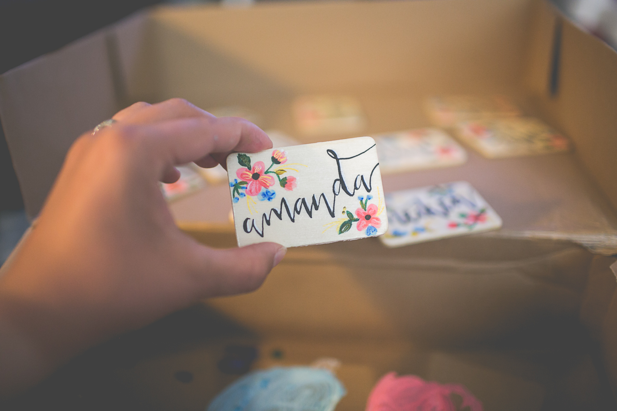 Add flower centers, and any other special finishing touches. I added some metallic gold detail with a calligraphy pen and ink to give a little bit of sparkle. Make it your own!