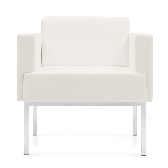 Furniture pieces can be used as standalone items or linked together to form infinite seating configurations.