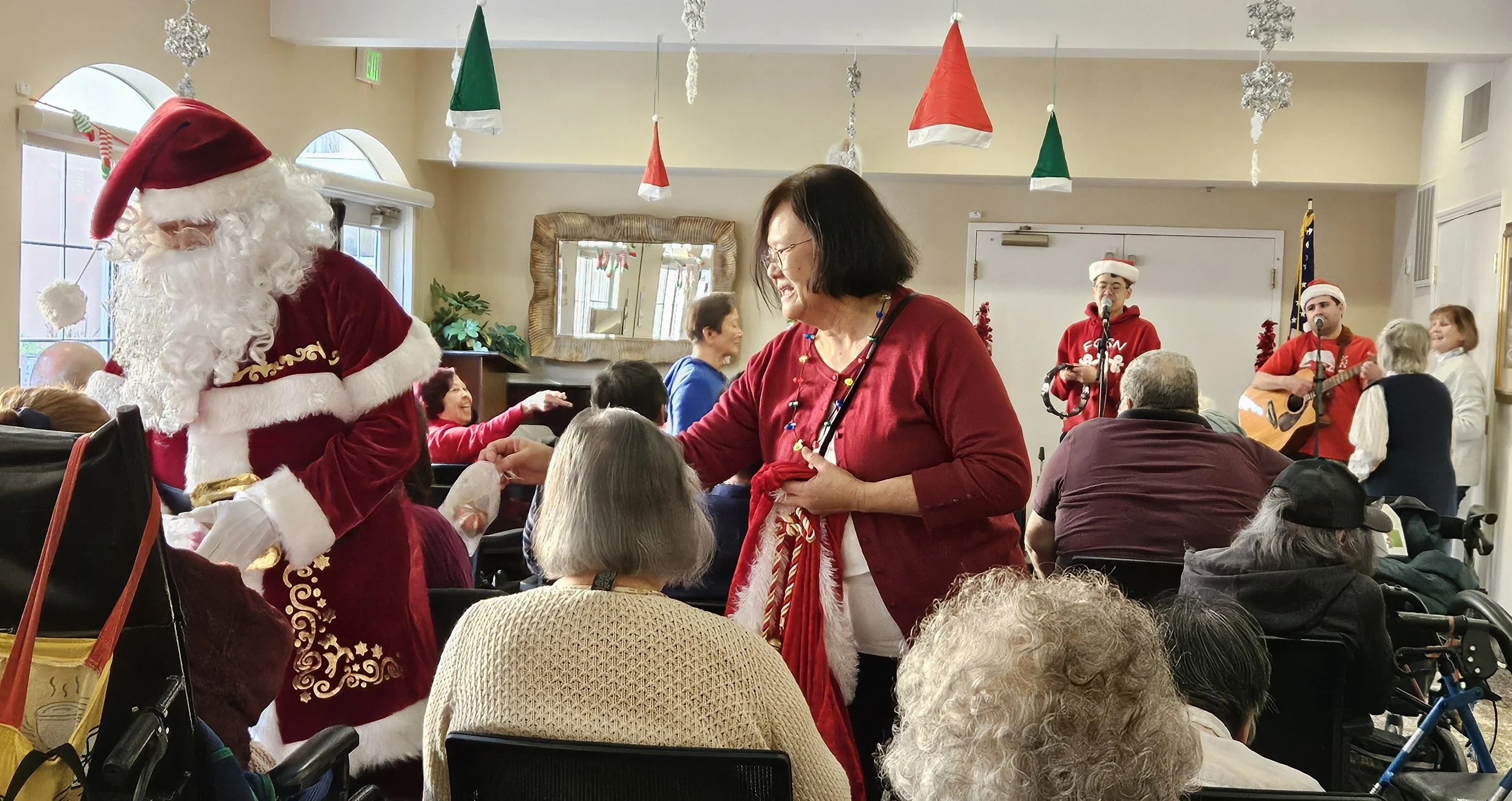 SBCC and CBC Celebrated the Holidays with the residents at the Carlton Senior Living in Fremont