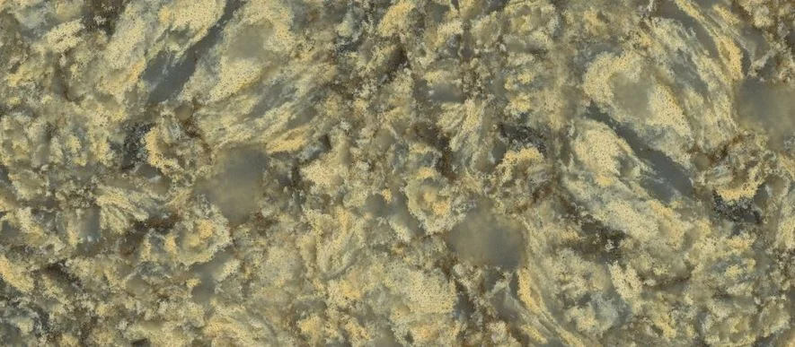 Quartz used to always have a very "solid" look with no "imperfections" and very little activity. Today, we find several colors that offer a lot of activity and motion to emulate the look of granite.