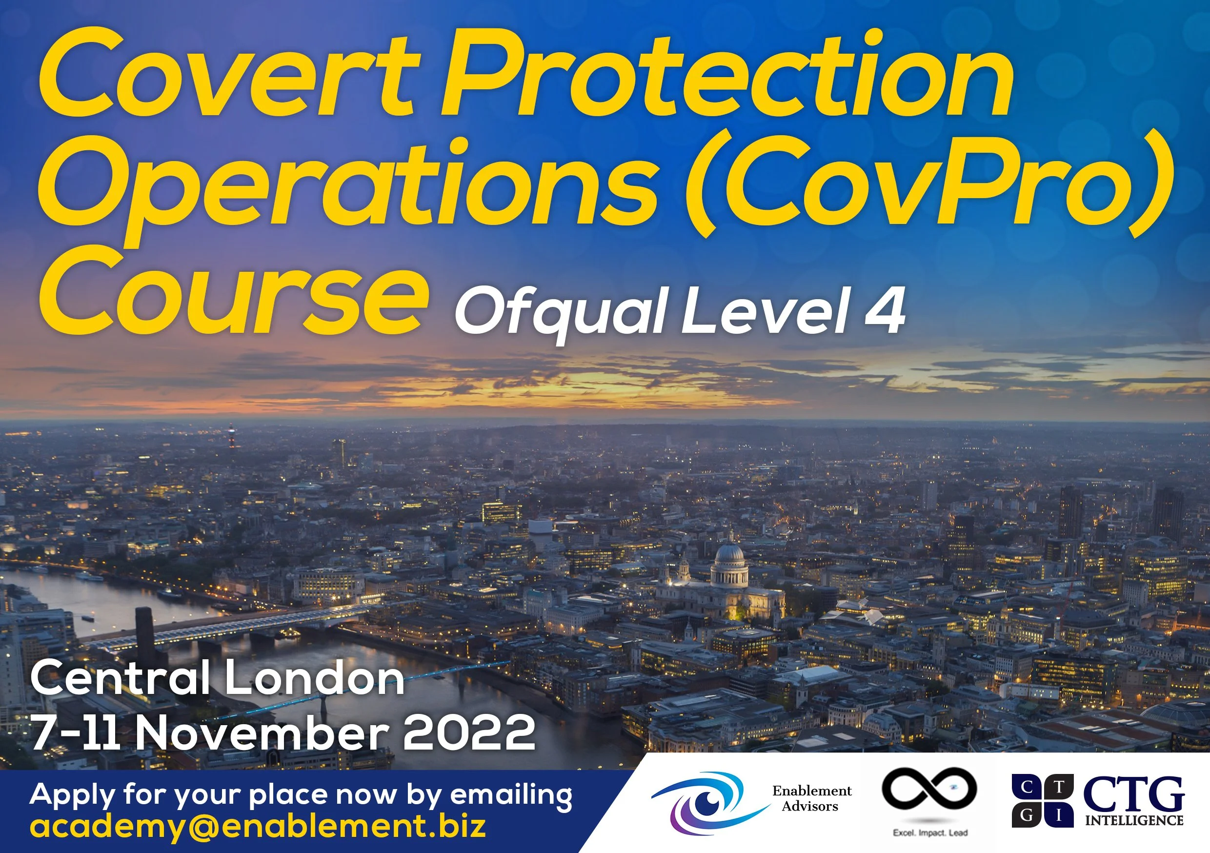 Partner Event: Covert Protection Operations (CovPro) Course Ofqual Level 4
