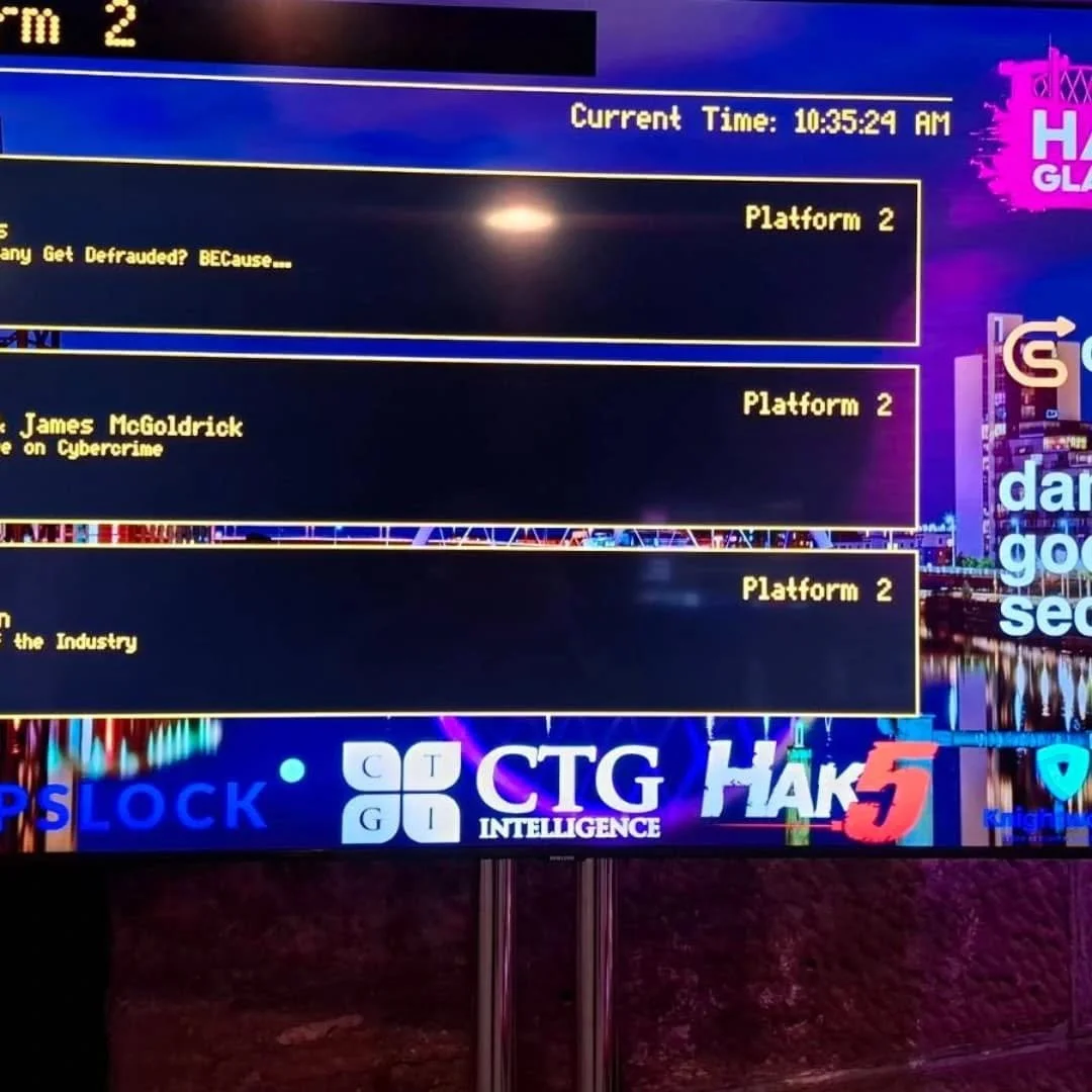 Attention Platform 2! We are delighted to sponsor #HackGlasgow! Amazing times with so many including @securityspeaker and many more!