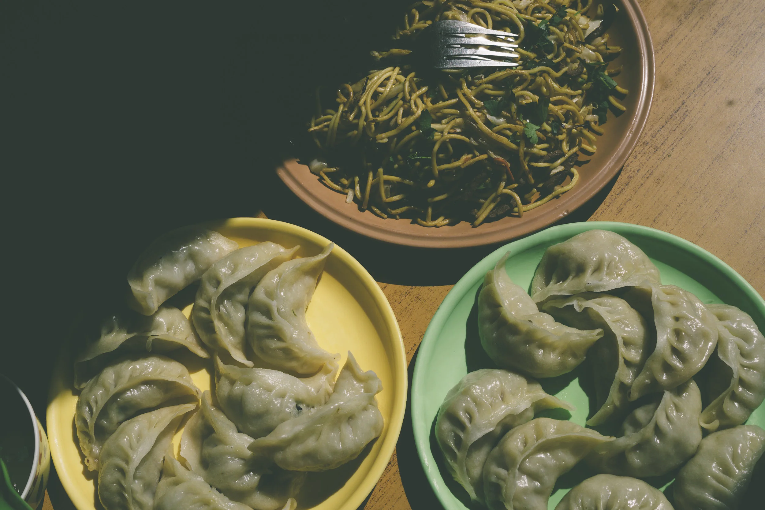Lamb momos & Chow Mein