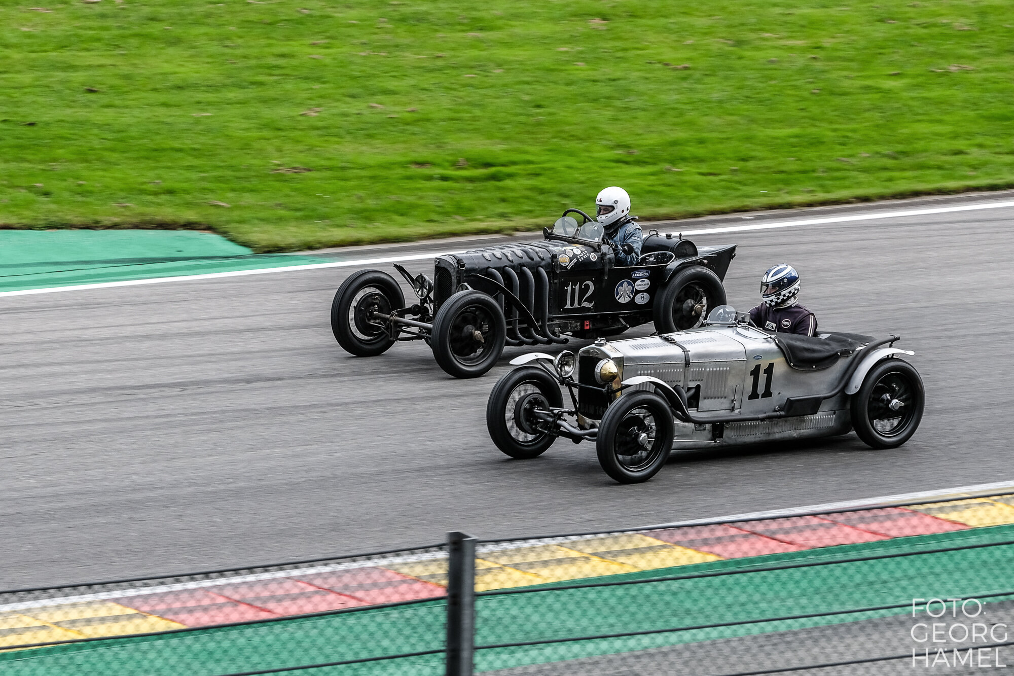  Pre-war racers fighting for the lead in a race at the Spa Six Hours 2021 