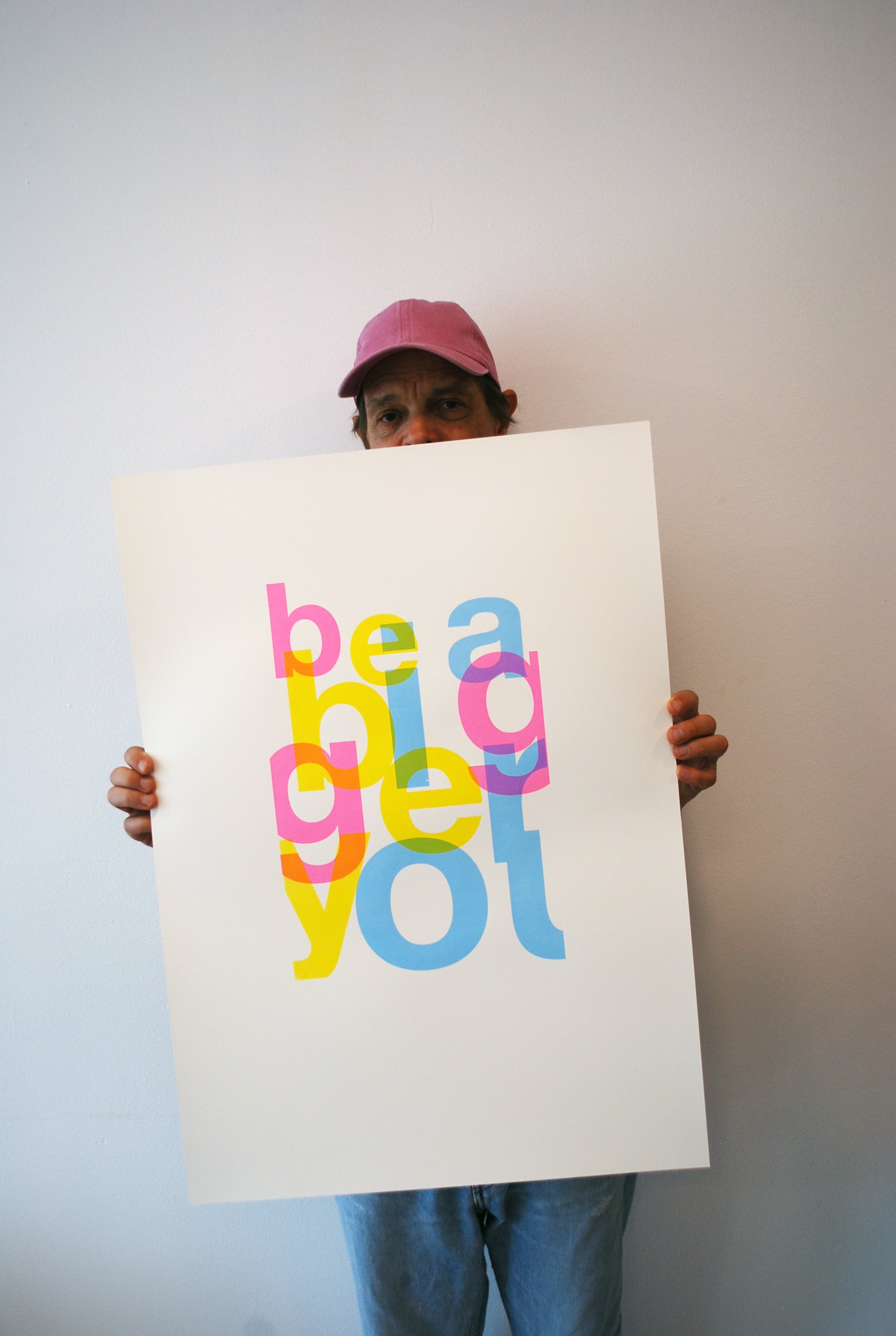 the pint is 50x70cm on heavy white paper 350gsm