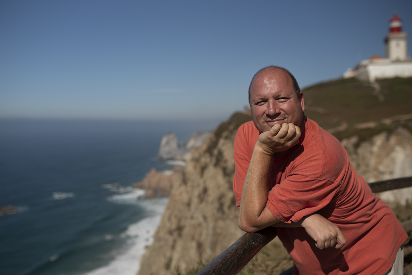 This was taken in Portugal last summer. It was very sunny, very hot, and I was very burnt. :)