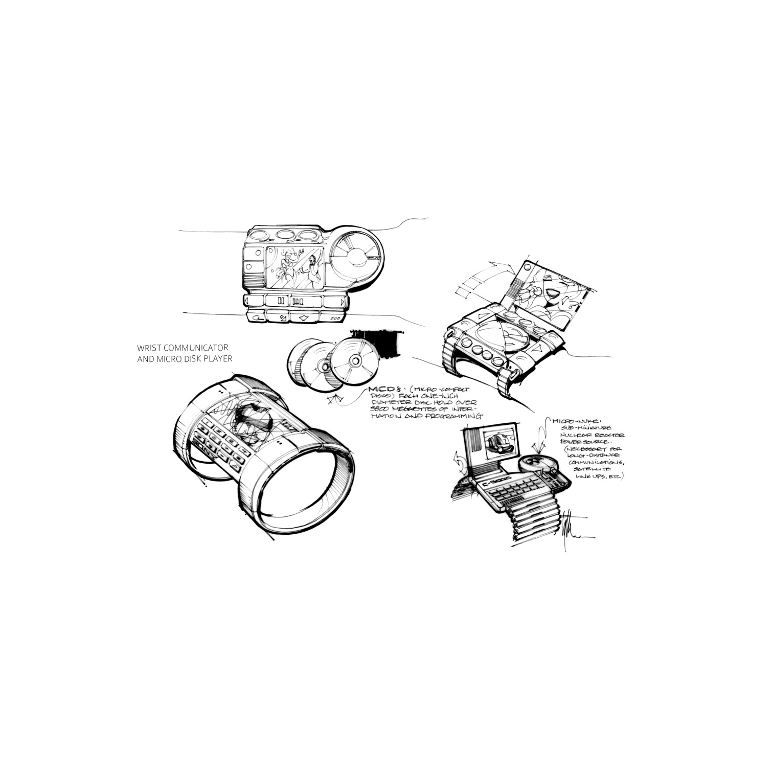 Wrist Communicator / Micro Disk Player