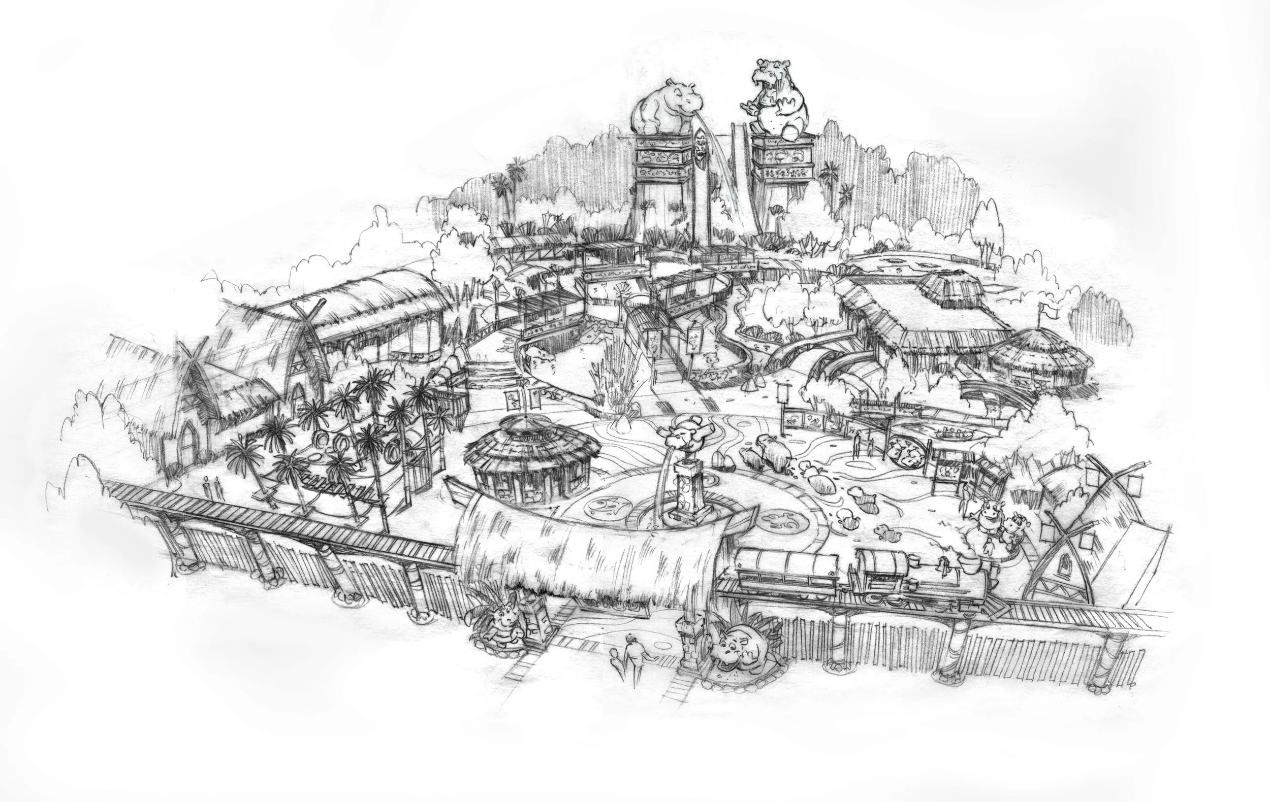 Hippo Themed Park