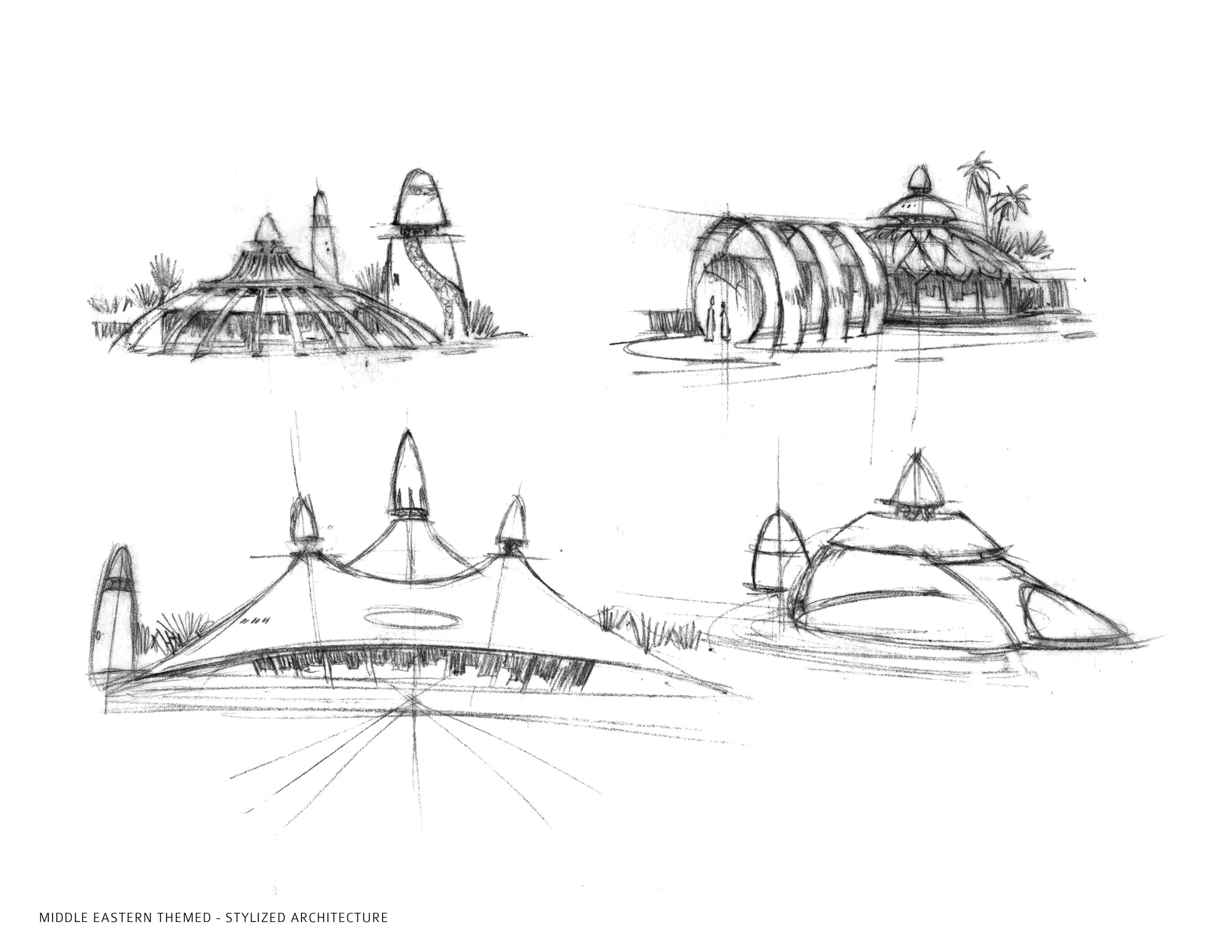 Middle Eastern Themed Stylized Architecture