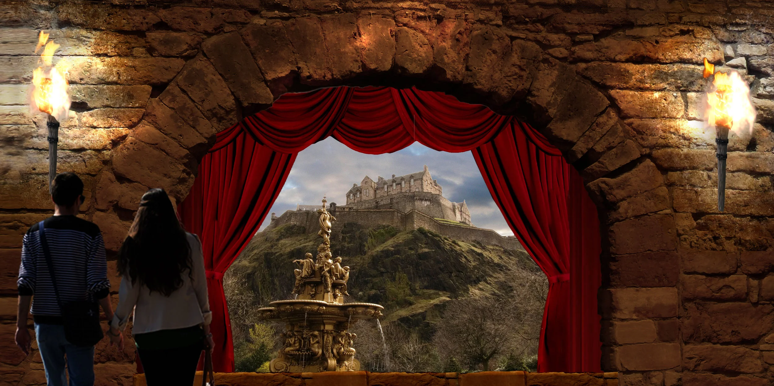Interior Castle Dark Ride - Queue Line Feature Concept