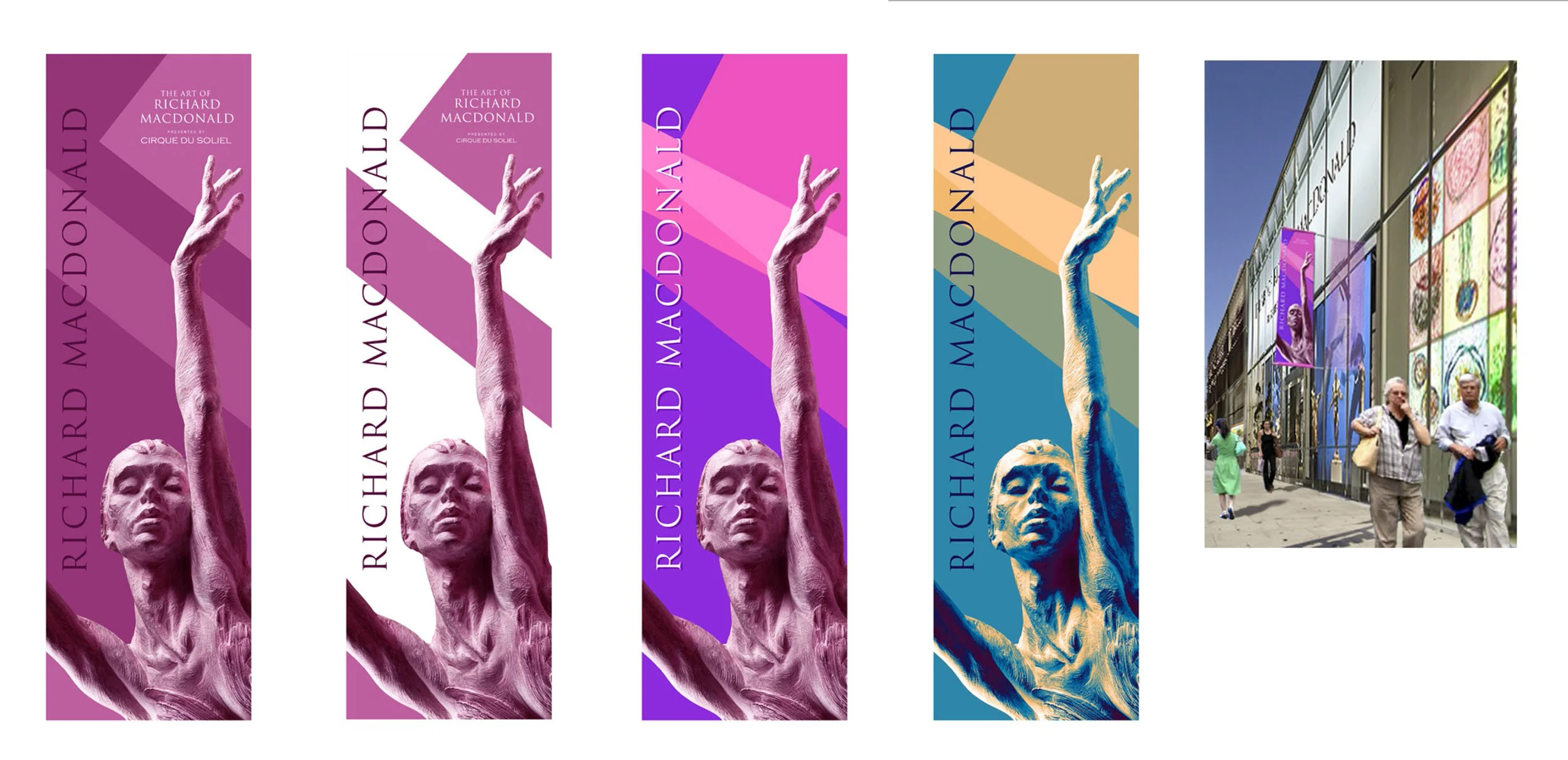 Hanging Banner Graphics, Richard MacDonald Studios, Monterey, CA