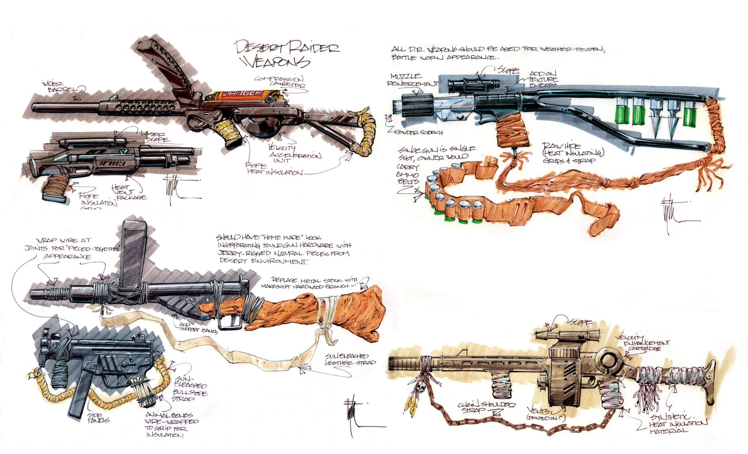 Weapon Design Concepts for Desert Raiders, Proposed Film Project