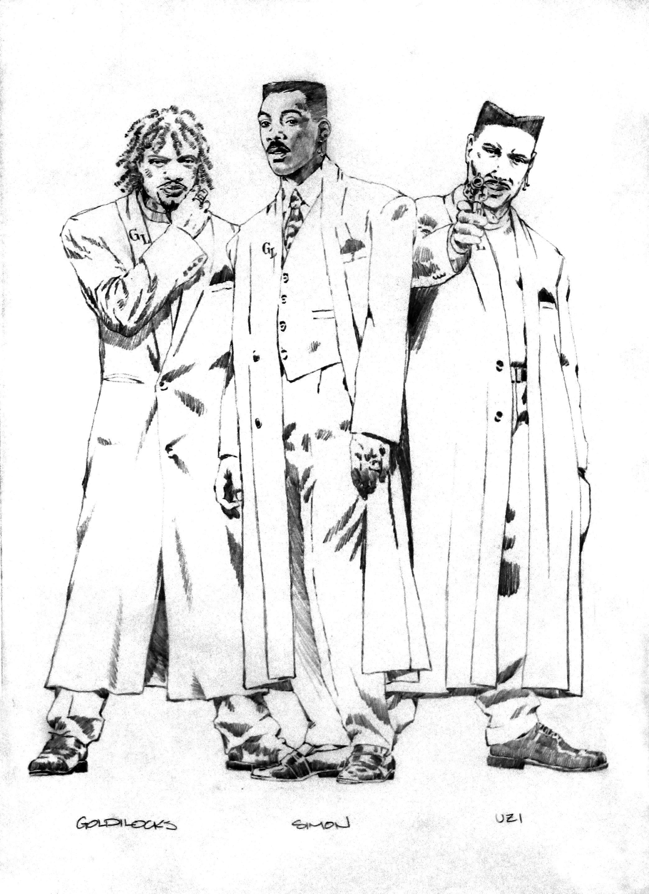 Costume Design Sketch, METEOR MAN