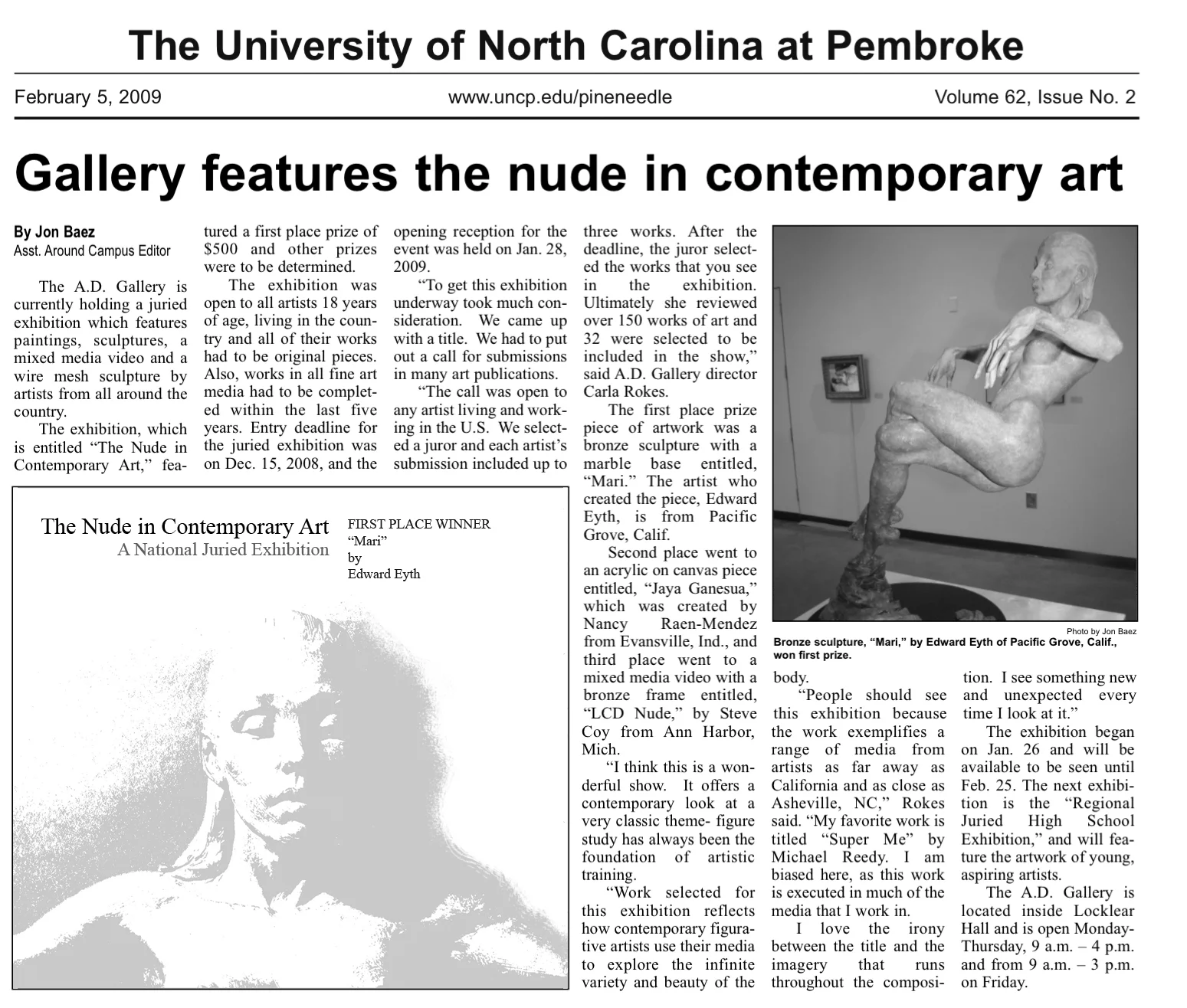 UNC Newspaper, Feb. 2009