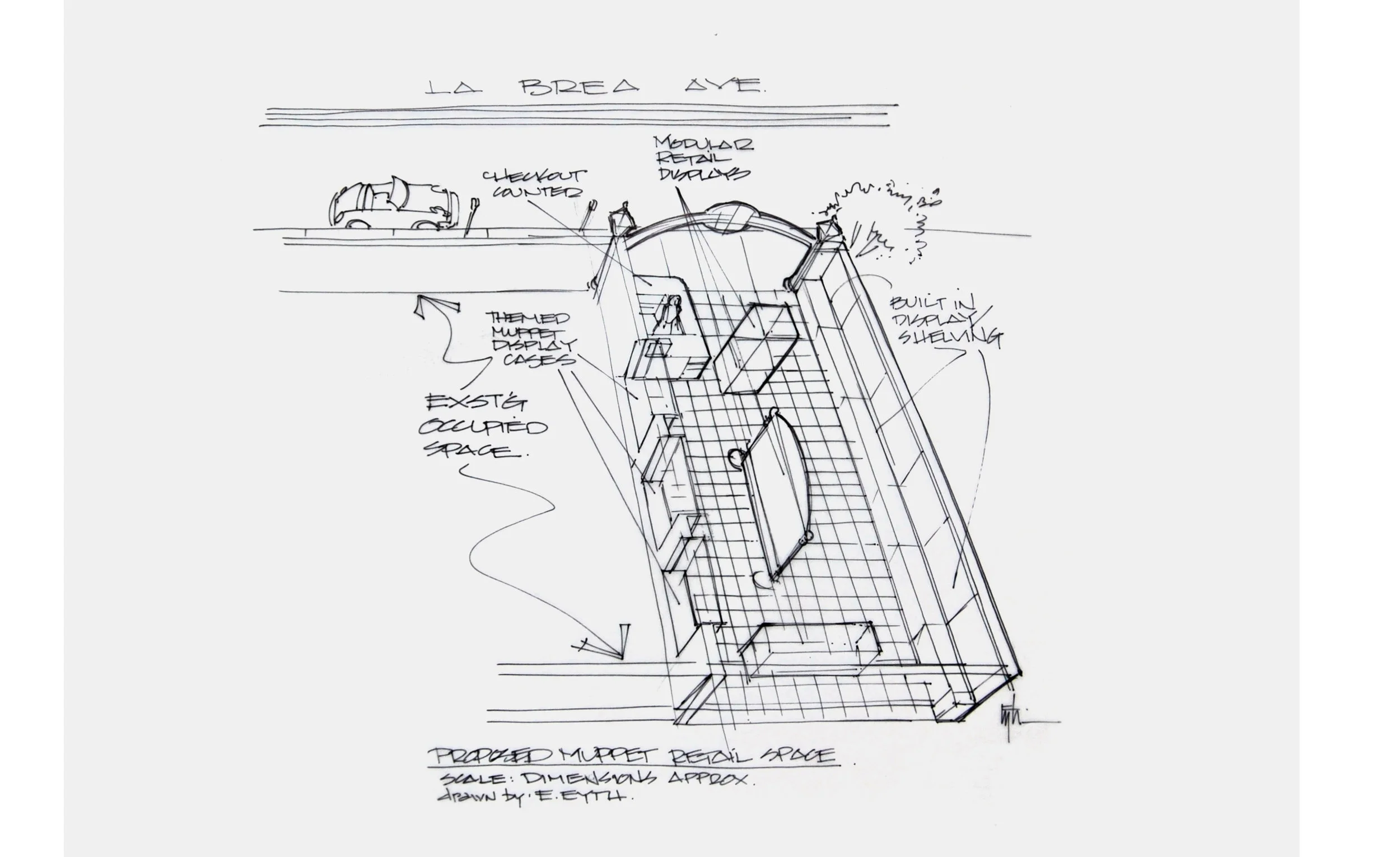 Retail Space Proposal on The Henson Studio Lot, Hollywood, CA