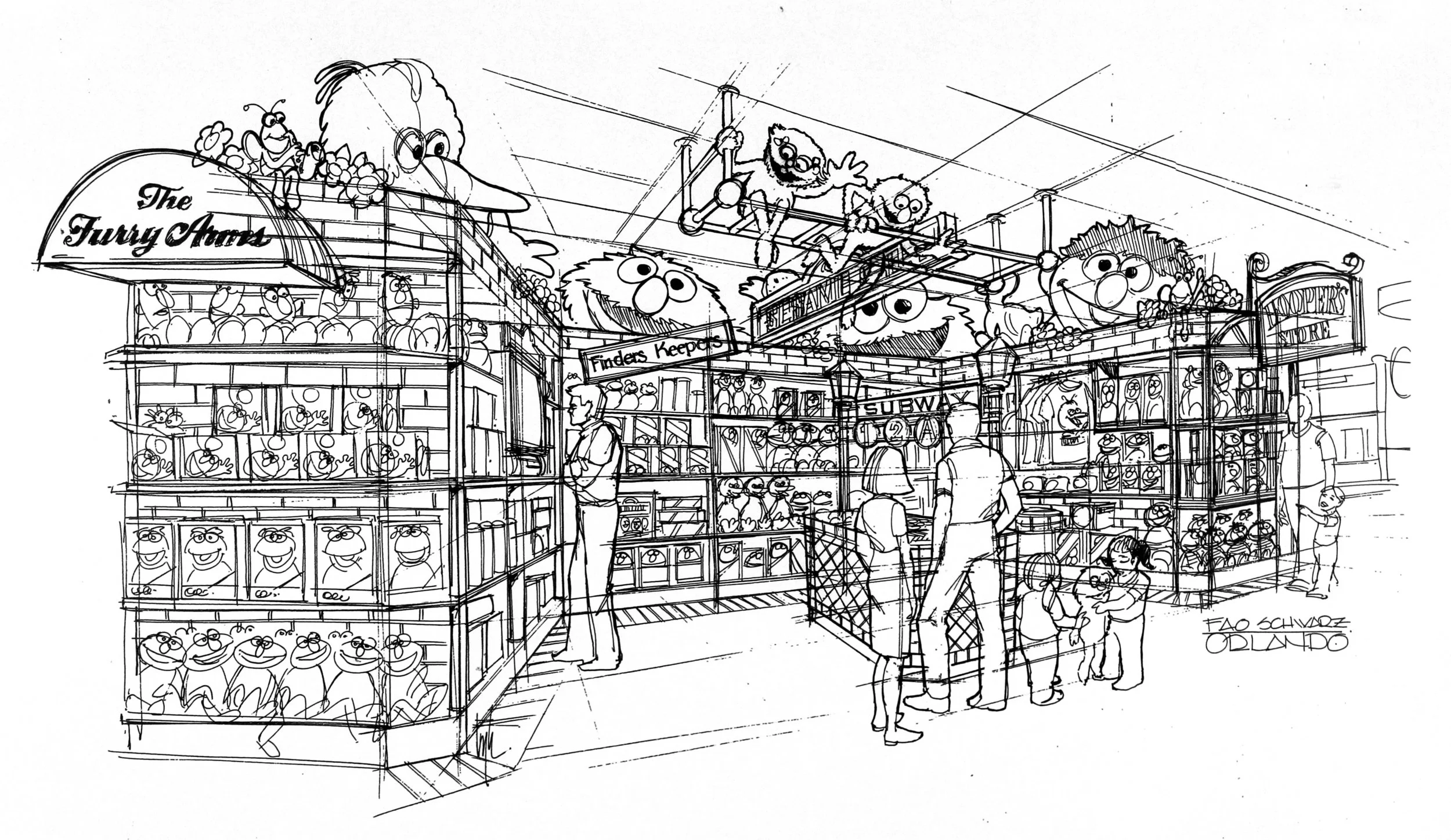 Themed Retail Display, SESAME STREET - FAO Schwarz