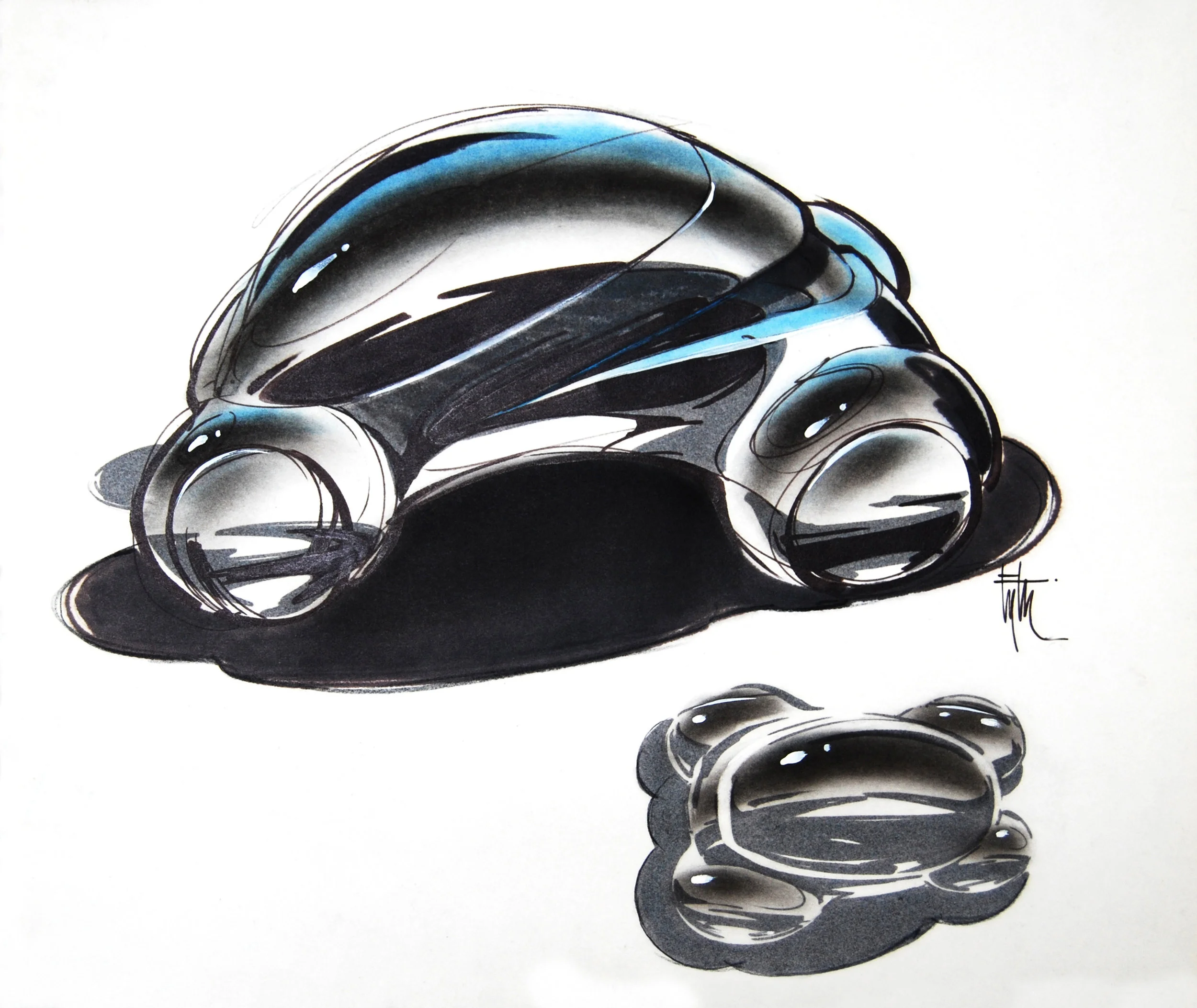 Pod Vehicle Concept, Personal Sketchbook