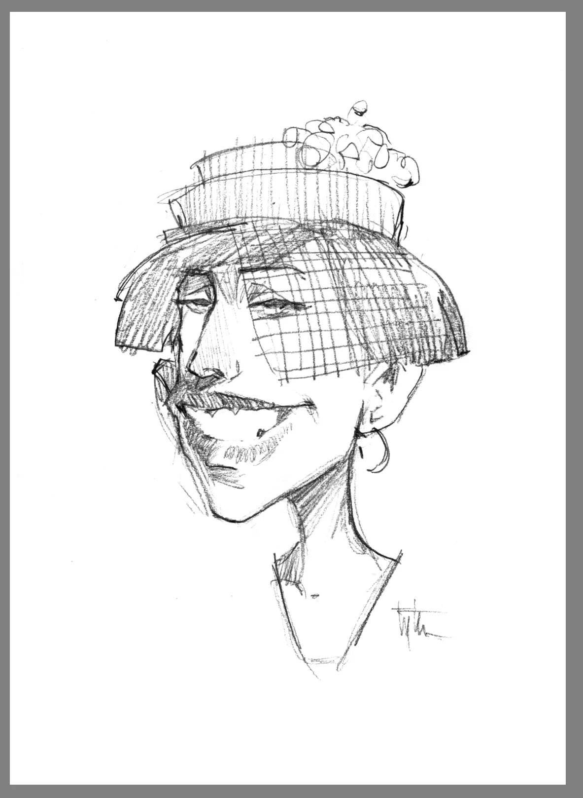 Random Head Study from Imagination