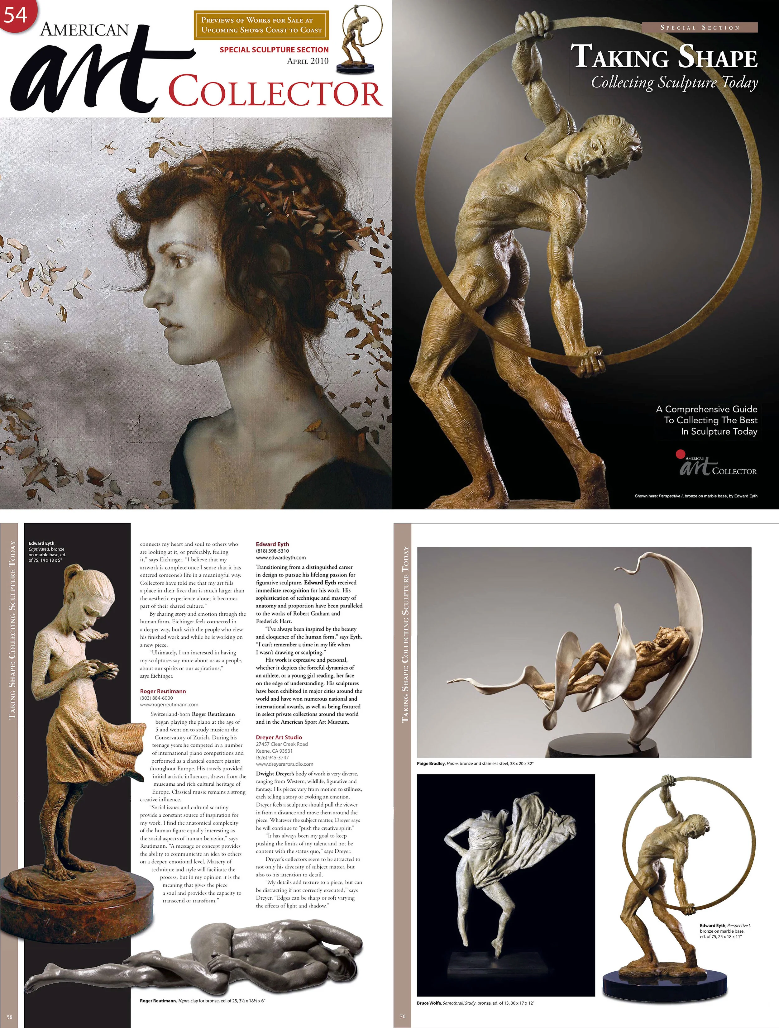 American Art Collector Magazine Editorial - April, 2010