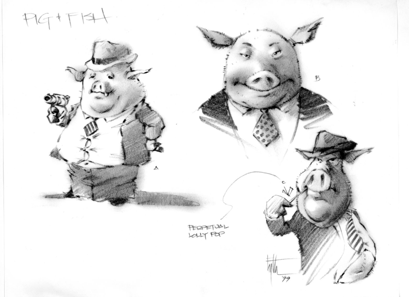 Pig Character Concepts, Proposed TV Project - The Jim Henson Company