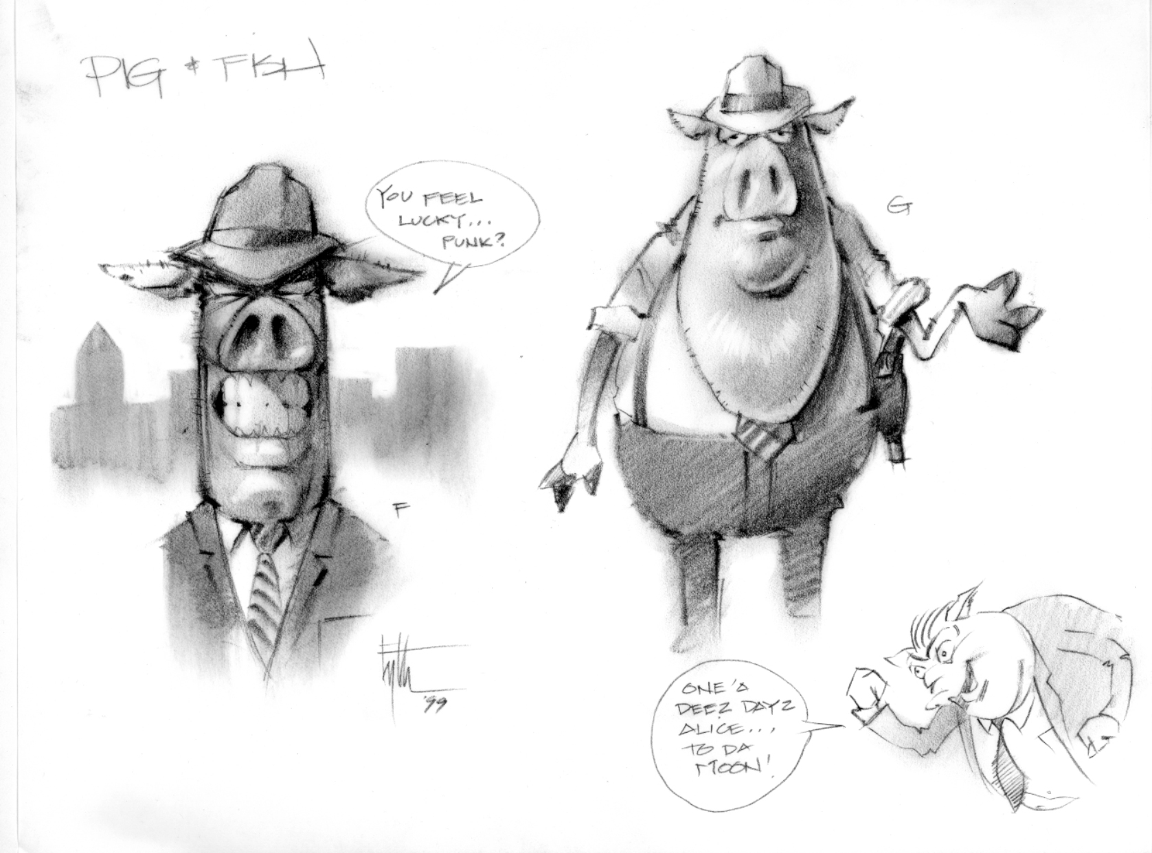 Pig Character Concepts, Proposed TV Project - The Jim Henson Company