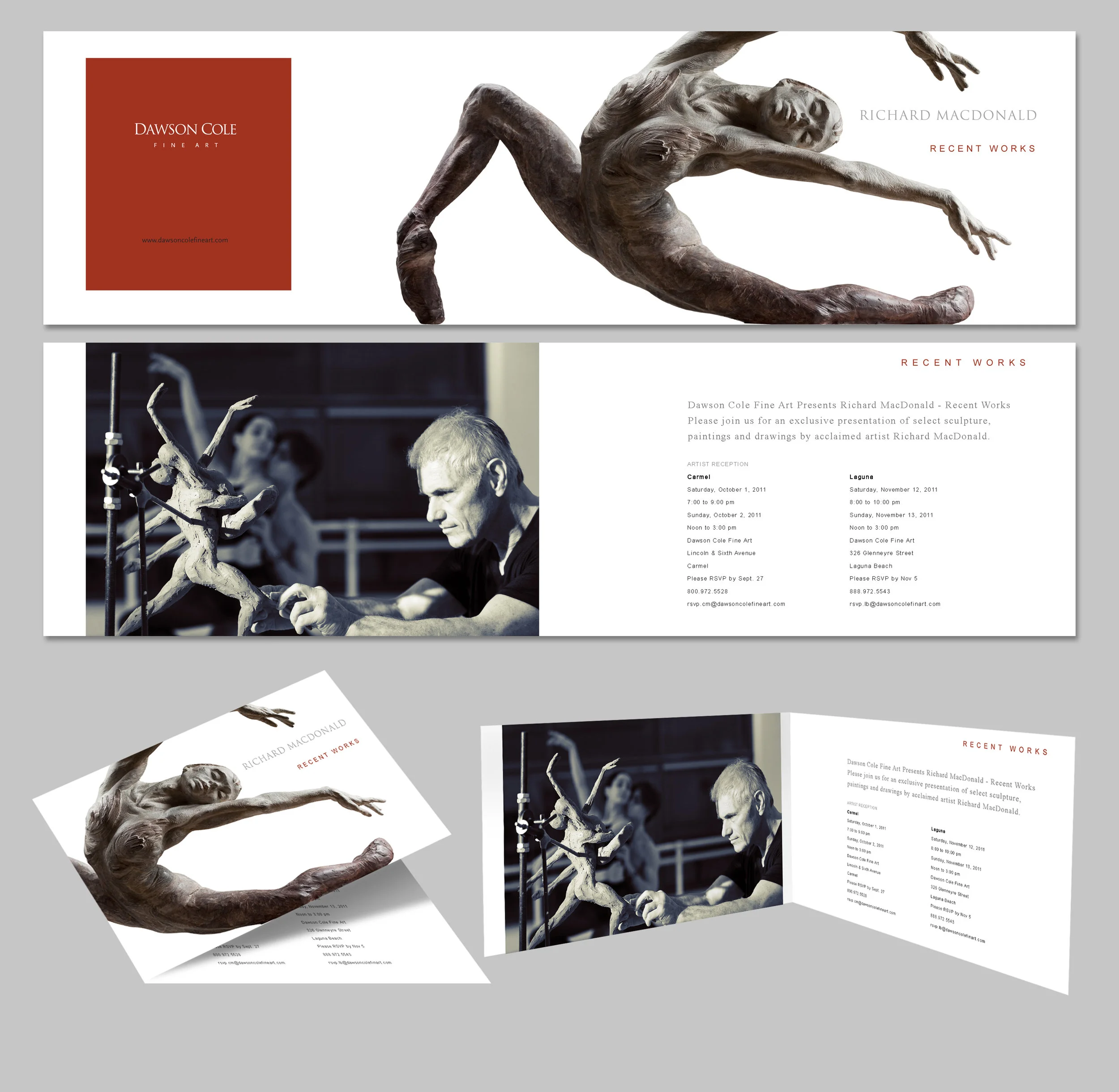 Gallery Exhibit Invitation, Richard MacDonald Studios, Monterey, CA