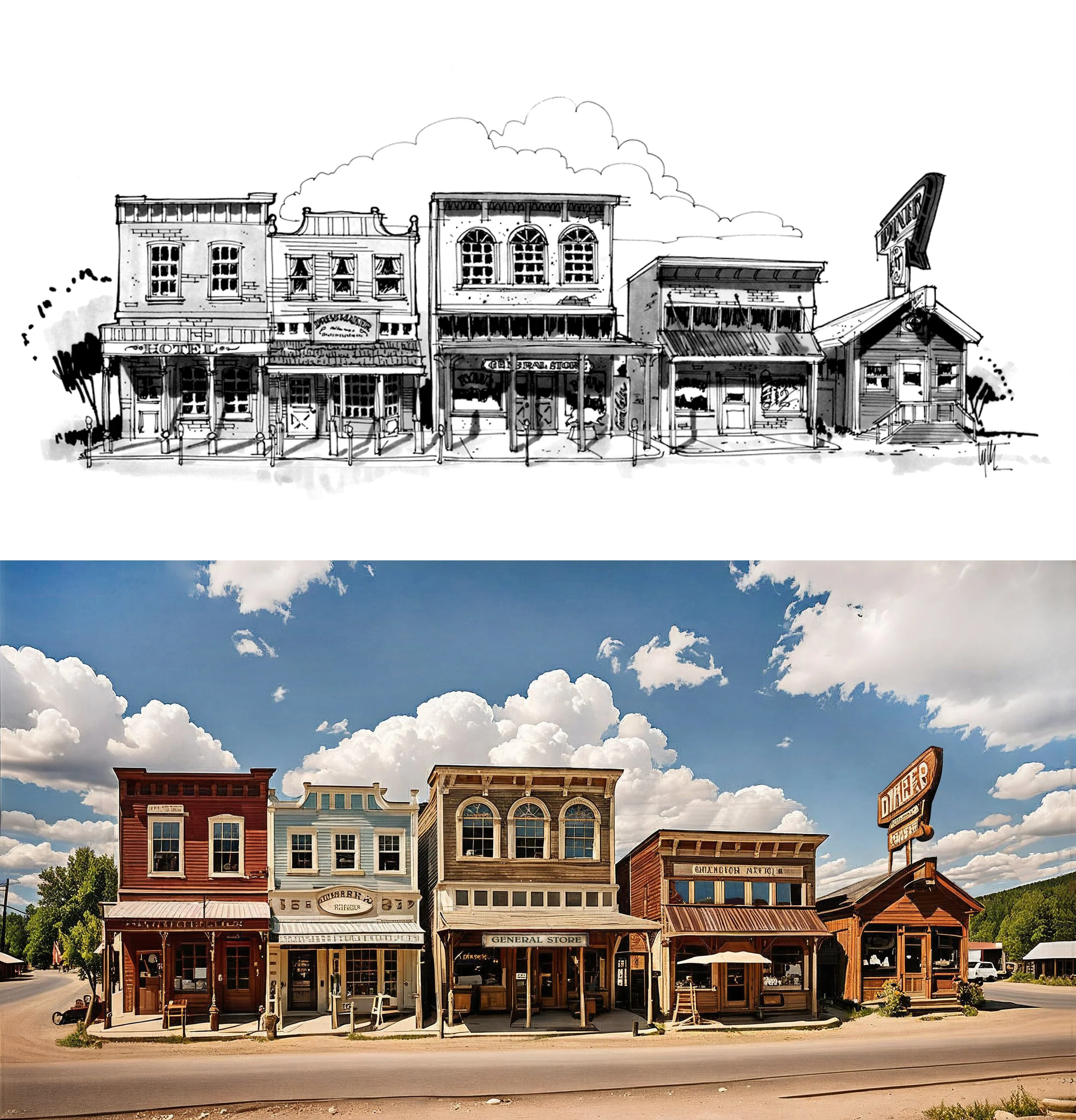 Big Top Pee Wee - Main Street Set Concept