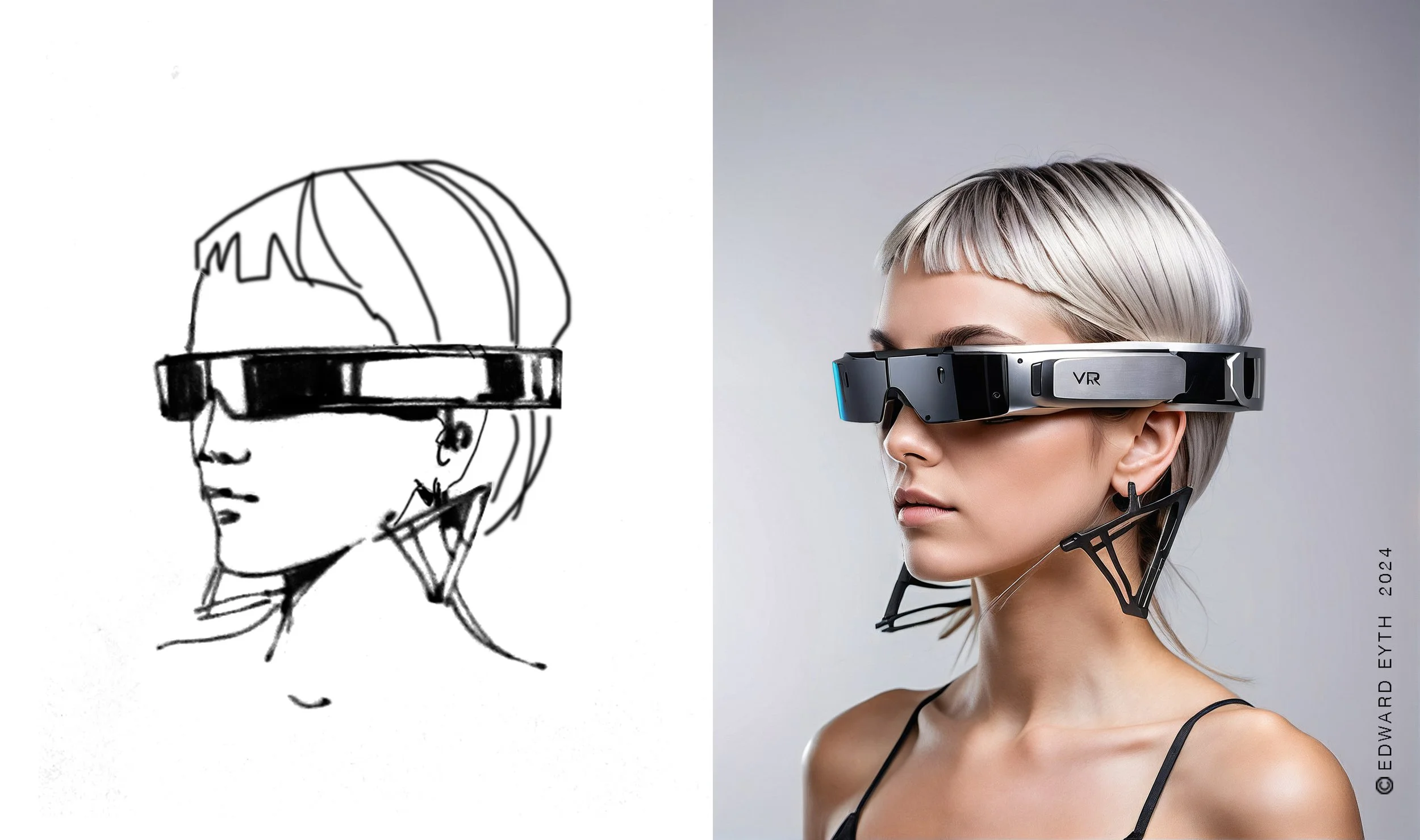 3D Viewing Headset, BACK TO THE FUTURE II, AI rendering