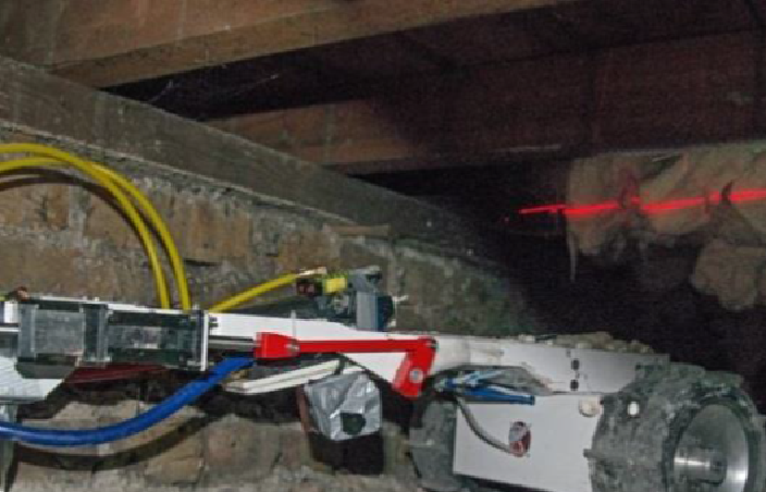The robot working underneath a London home