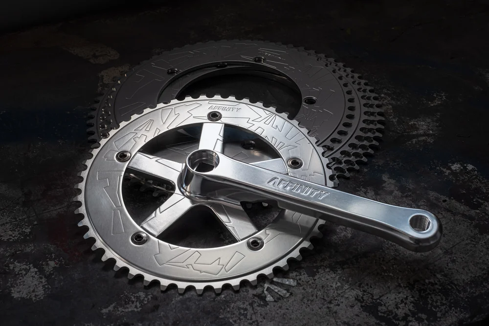 Affinity pro track crank set Silver — AFFINITY CYCLES