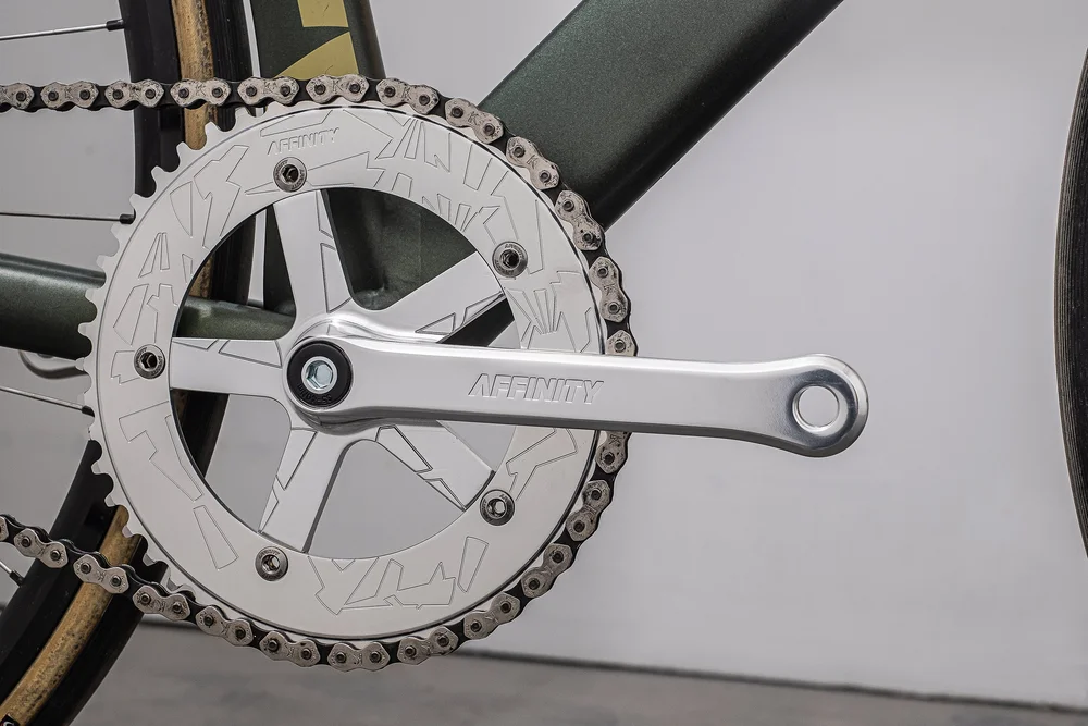 Affinity pro track crank set Silver — AFFINITY CYCLES