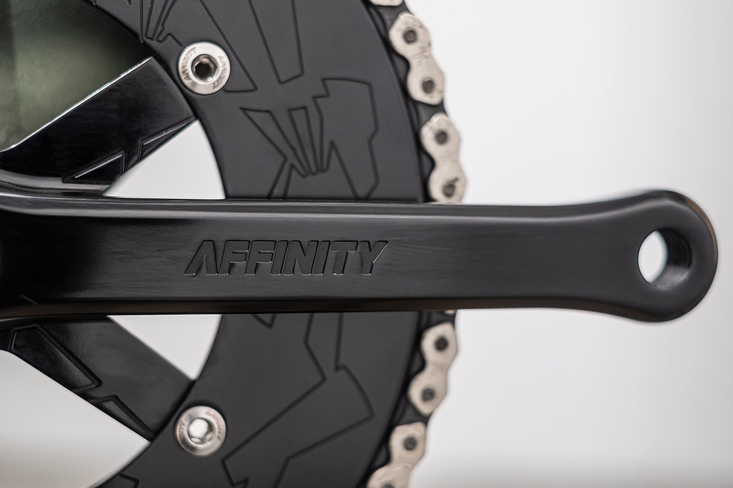 Affinity pro track crank set Ceramic Hard Ano Black — AFFINITY CYCLES