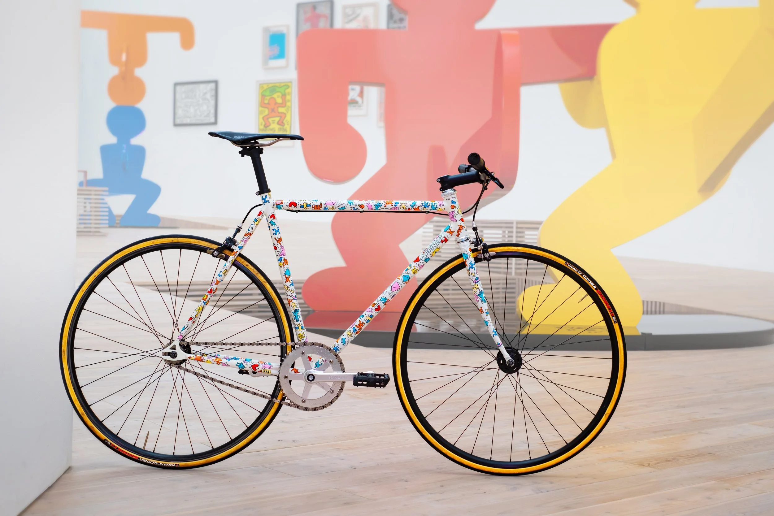 AFFINITY CYCLES旧ロゴ入り本革フレームプロテクター AFFINITY CYCLES