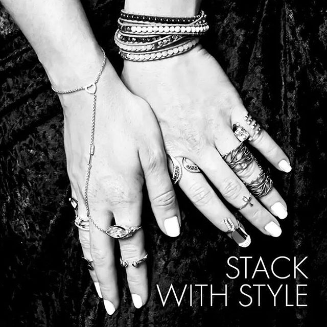 Eclectic stacks can show off a little of everything with daring flair&hellip;Show off your style by stacking your rings. #RingsByTheHandful #StackRings #StackWithStyle #Quality Gold #OldTownCottages