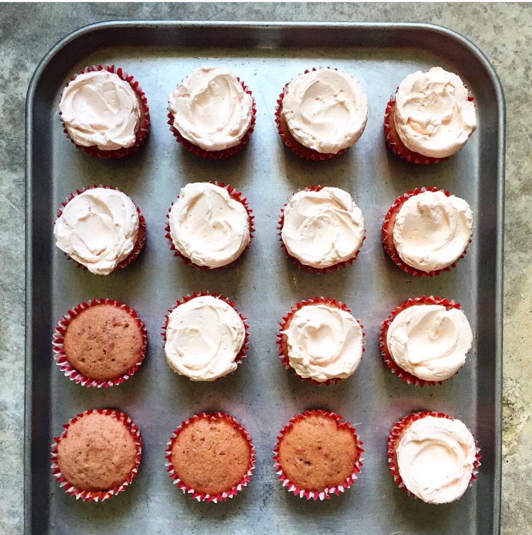 Strawberry Cupcakes with Strawberry Buttercream