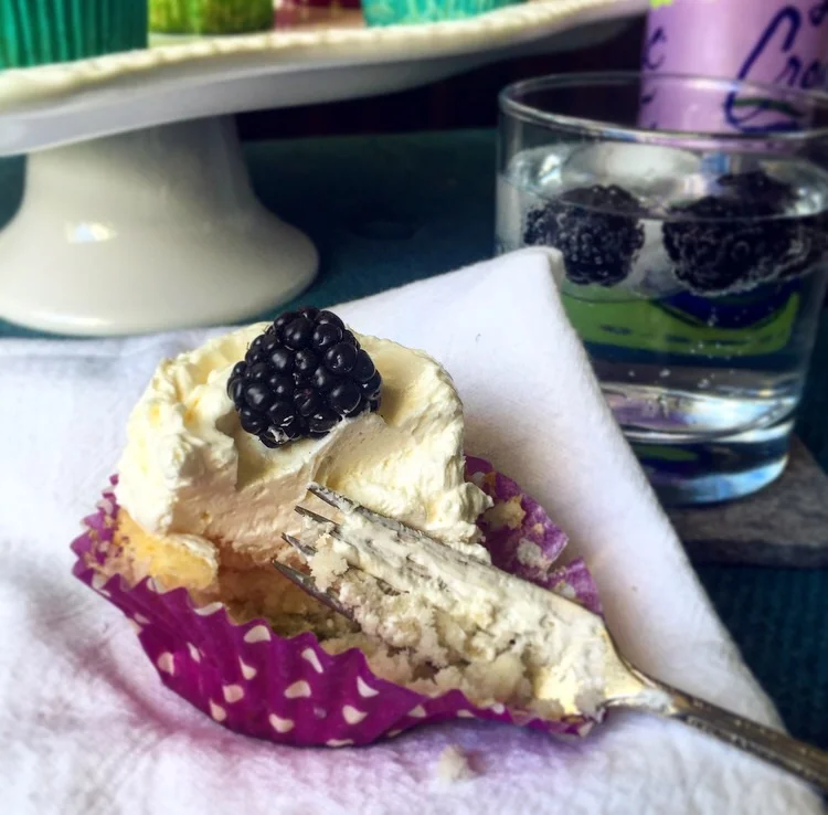 La Croix Blackberry Cucumber Cupcakes