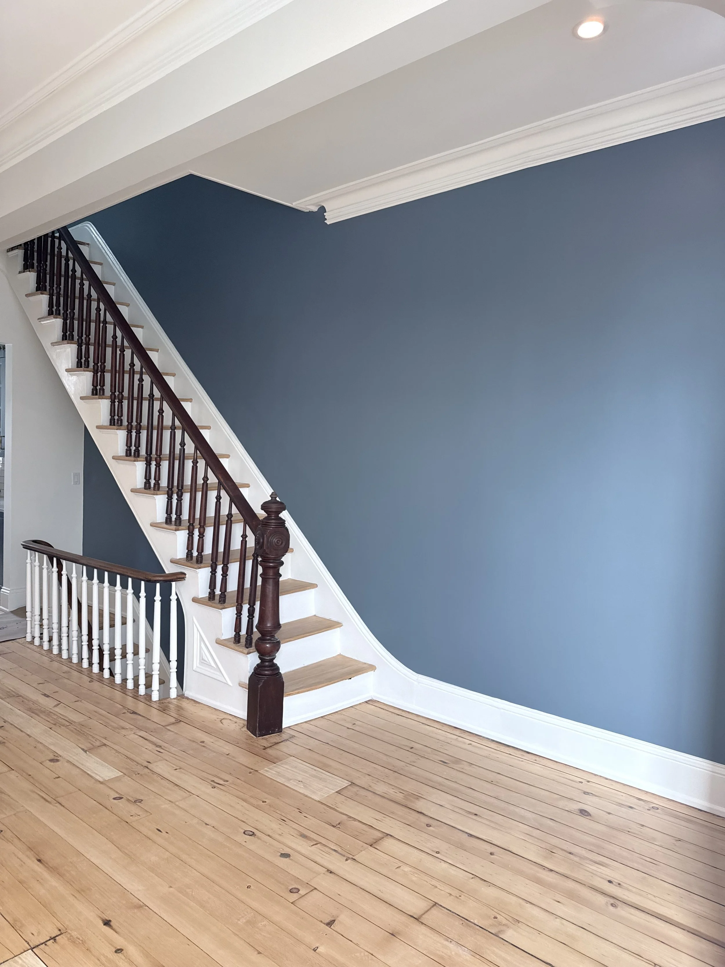 Restored brownstone interior