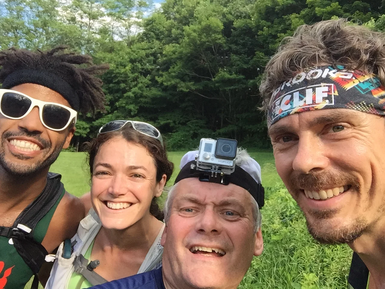 From Left: Knox Robinson, Kali Bird, Chris Cassone, Scott Jurek. Photo by Chris Cassone