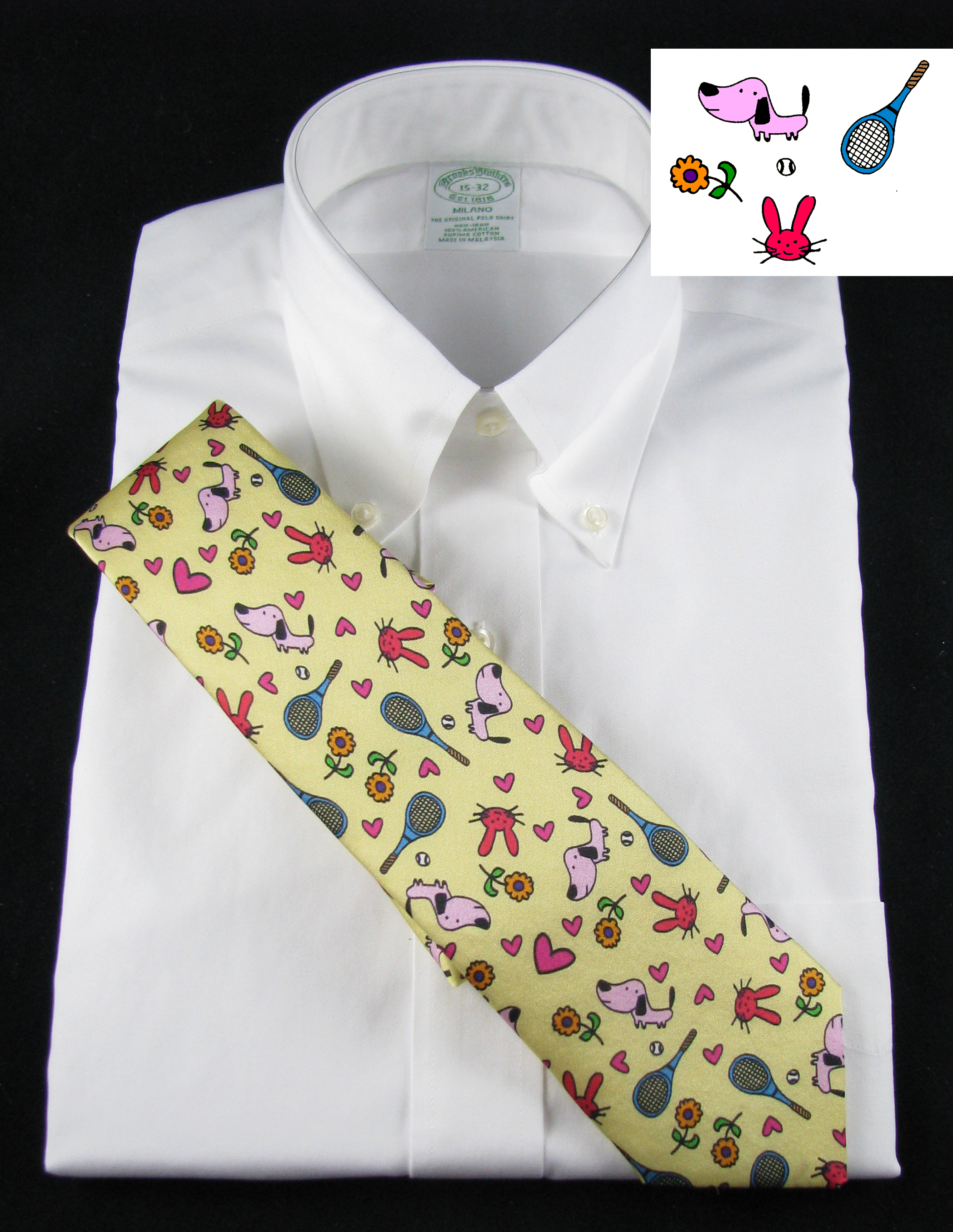 Doodles on a tie! Silk Necktie