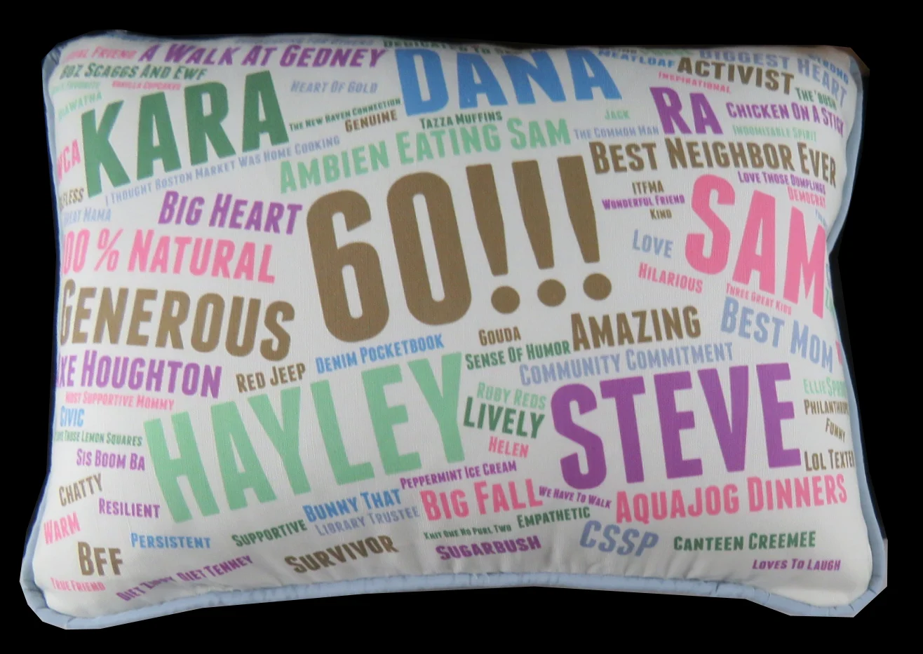 60th BIRTHDAY PILLOW