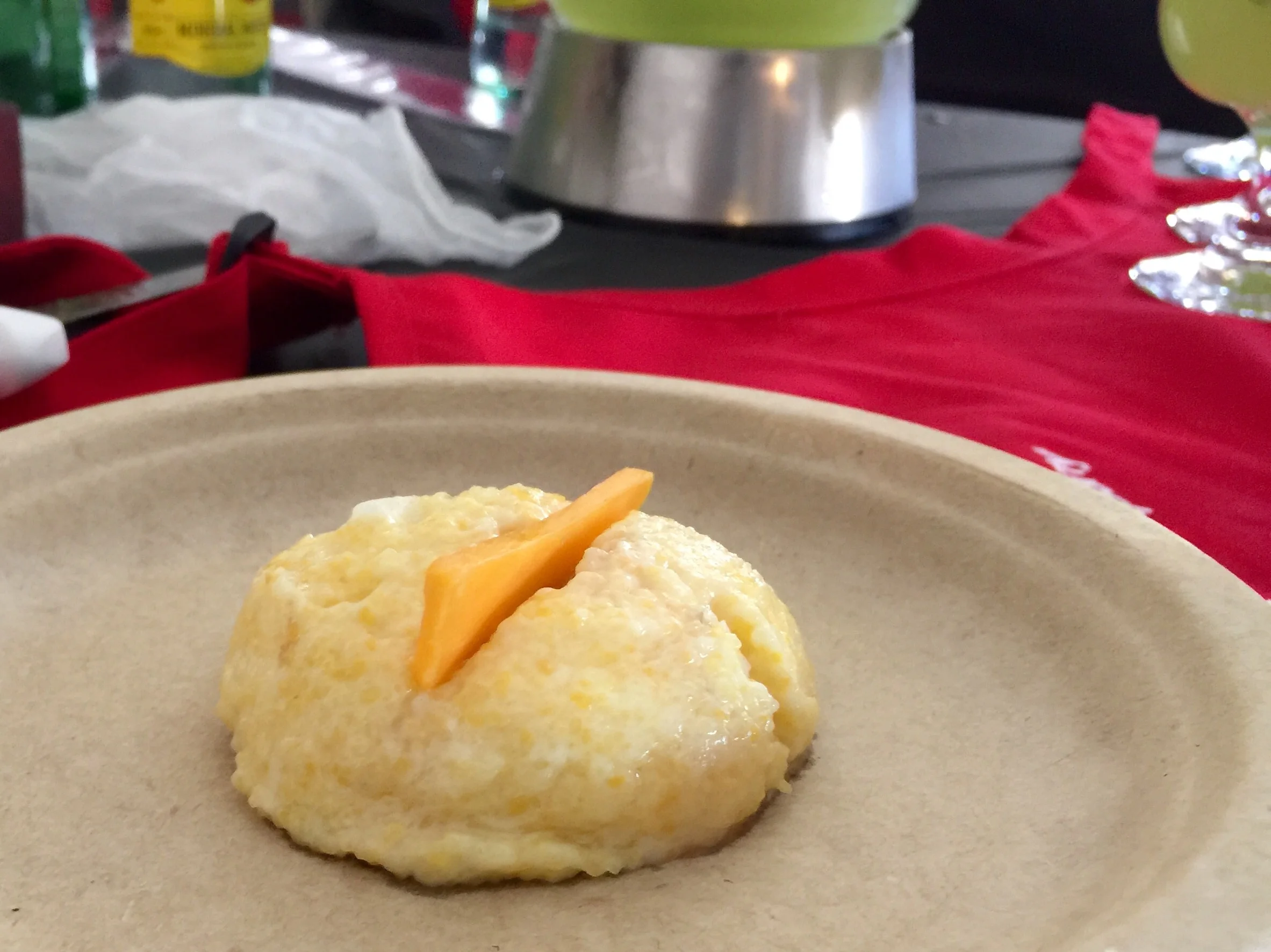 Creamy Cheesy Corn Grits with a refreshing mojito to wash it down (pictured below).