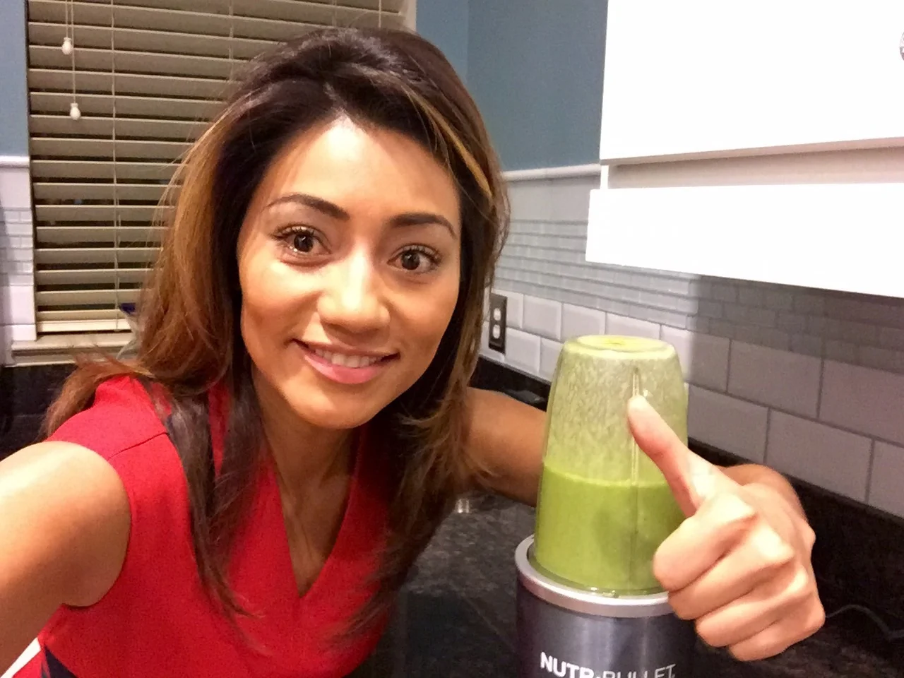 Since I don't have a lot of time before work I prepare my smoothie the night before.