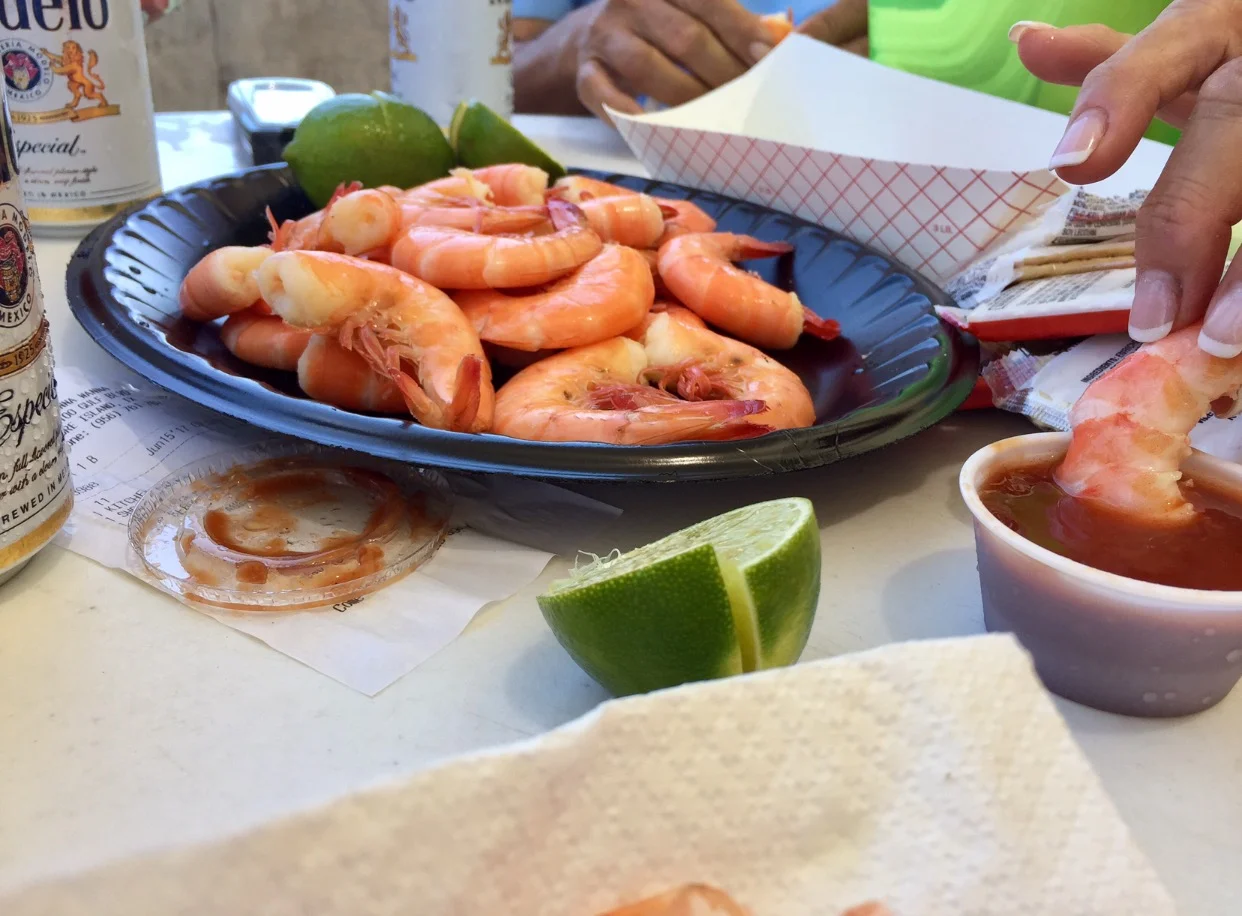 When in the RGV...It's a MUST to visit South Padre Island! And after a good swim at the beach, you've made enough room for peel & eat gulf shrimp. Of course I always ask for extra lime & HOT sauce!