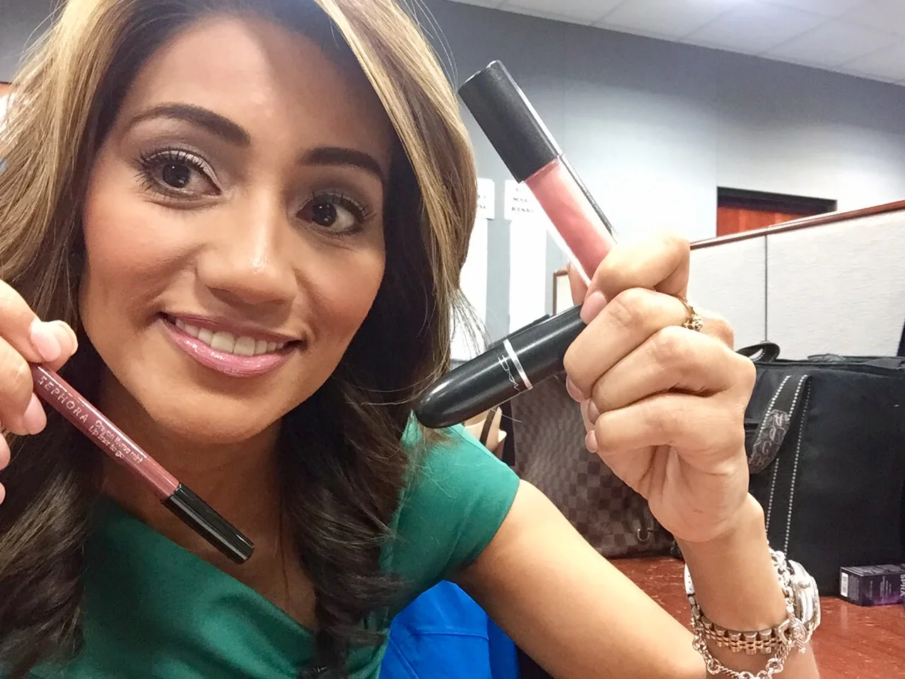 I often choose matte colors (for tv) but I'm obsessed with lipgloss so it's part of my daily routine too. I personally think it helps keep my lips hydrated.